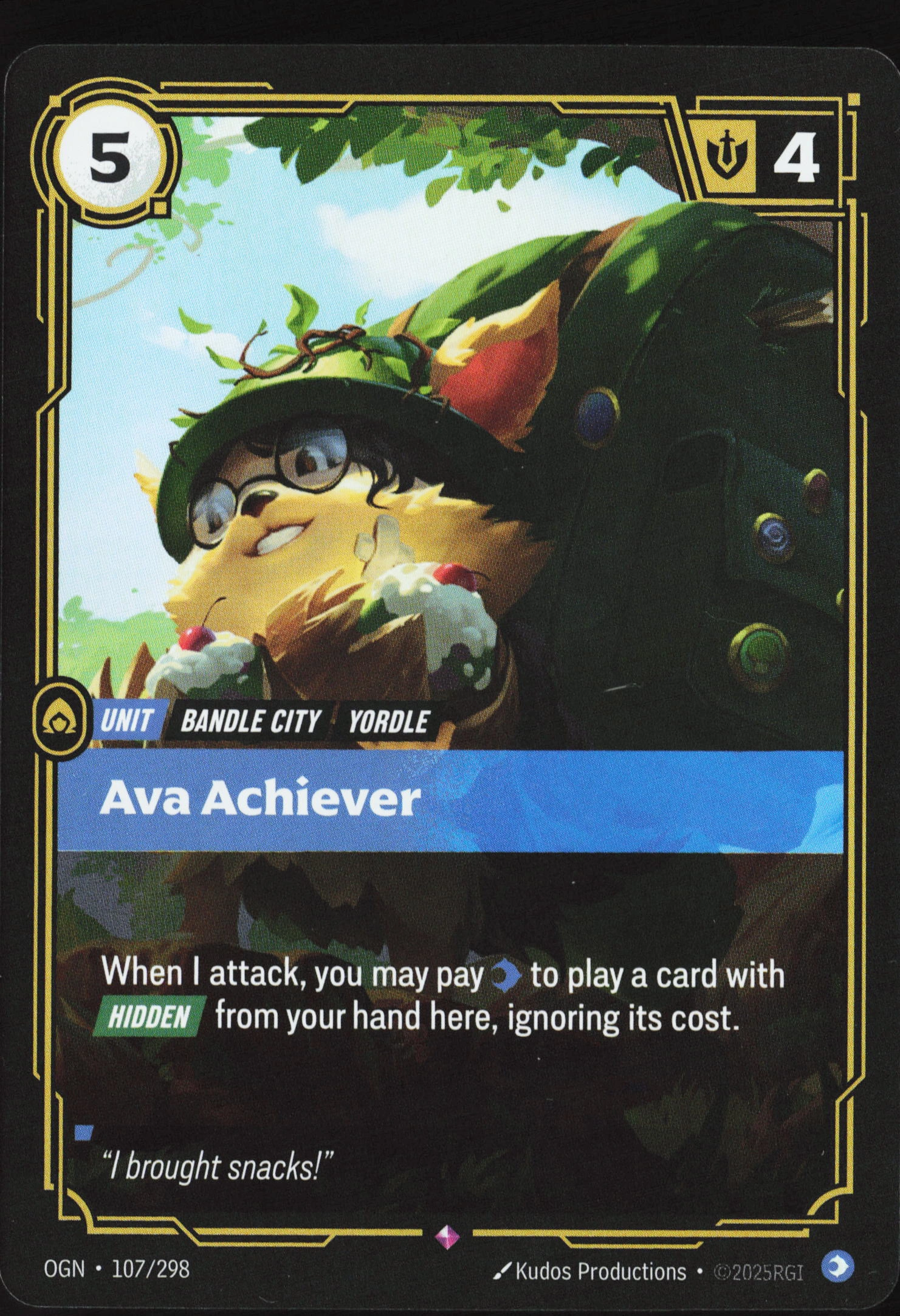 Ava Achiever (OGN 107) — Voorkant