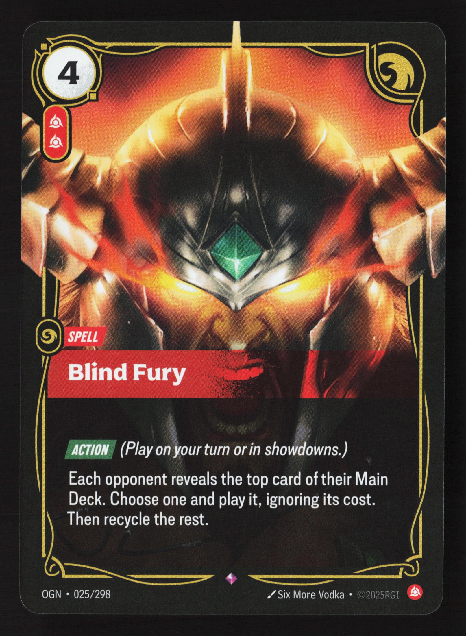 Blind Fury (OGN 025) — Voorkant