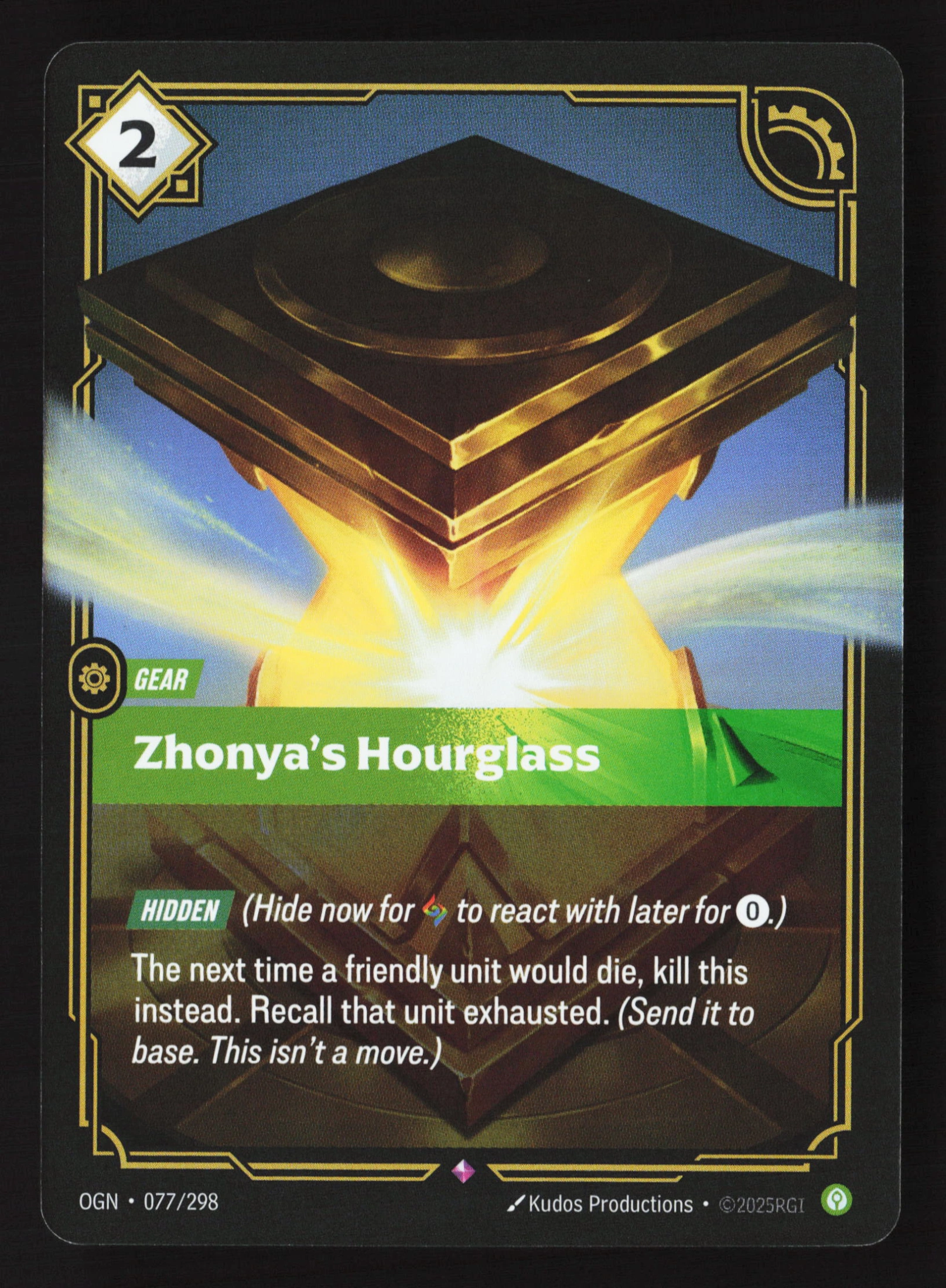 Zhonya's Hourglass (OGN 077) — Voorkant
