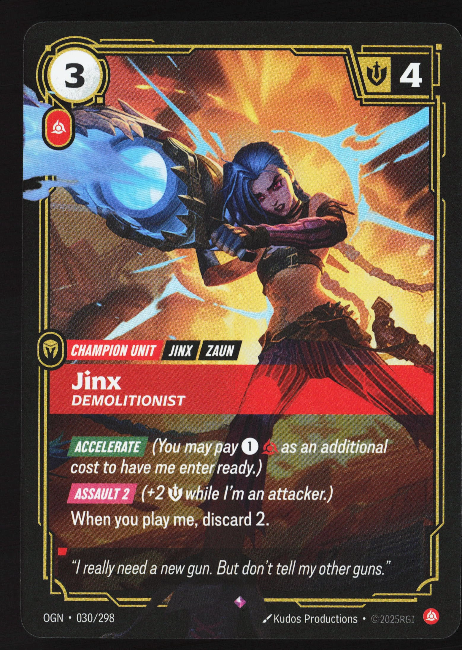 Jinx, Demolitionist (OGN 030) — Voorkant