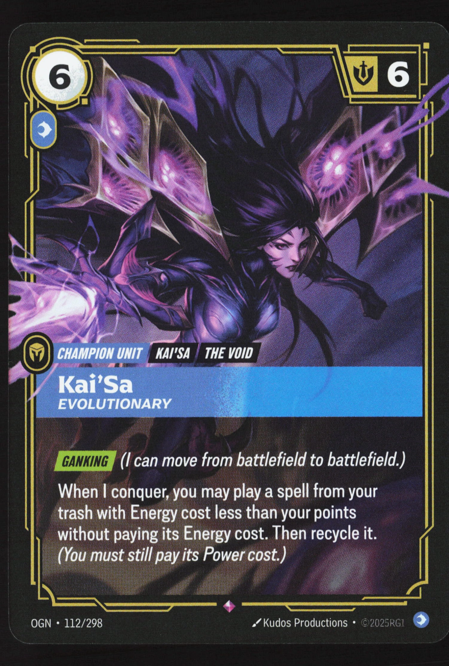 Kai'sa, Evolutionary (OGN 112) — Voorkant