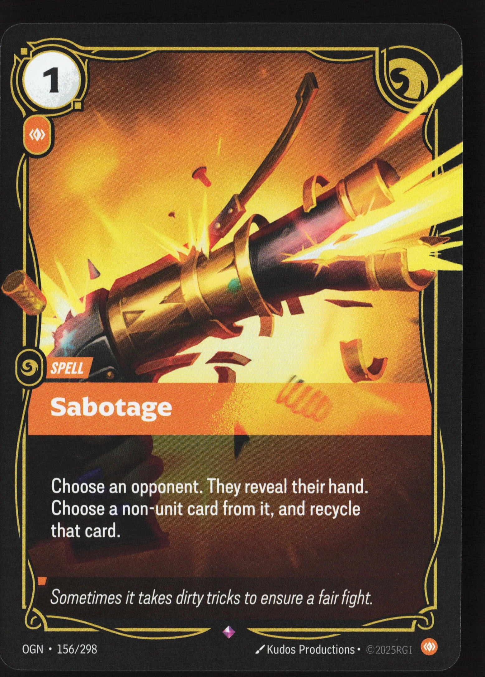Sabotage (OGN 156) — Voorkant