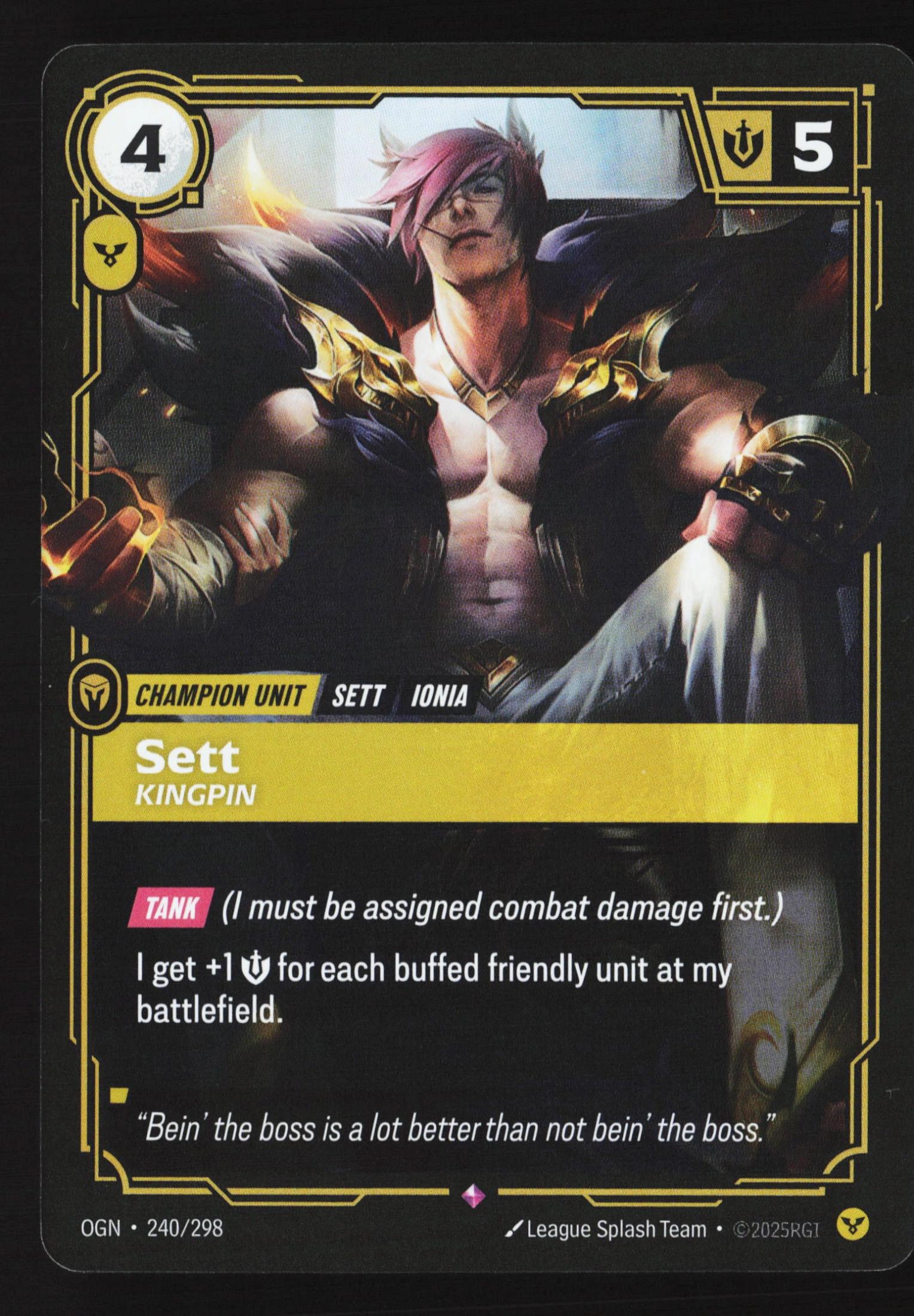 Sett, Kingpin (OGN 240) — Voorkant