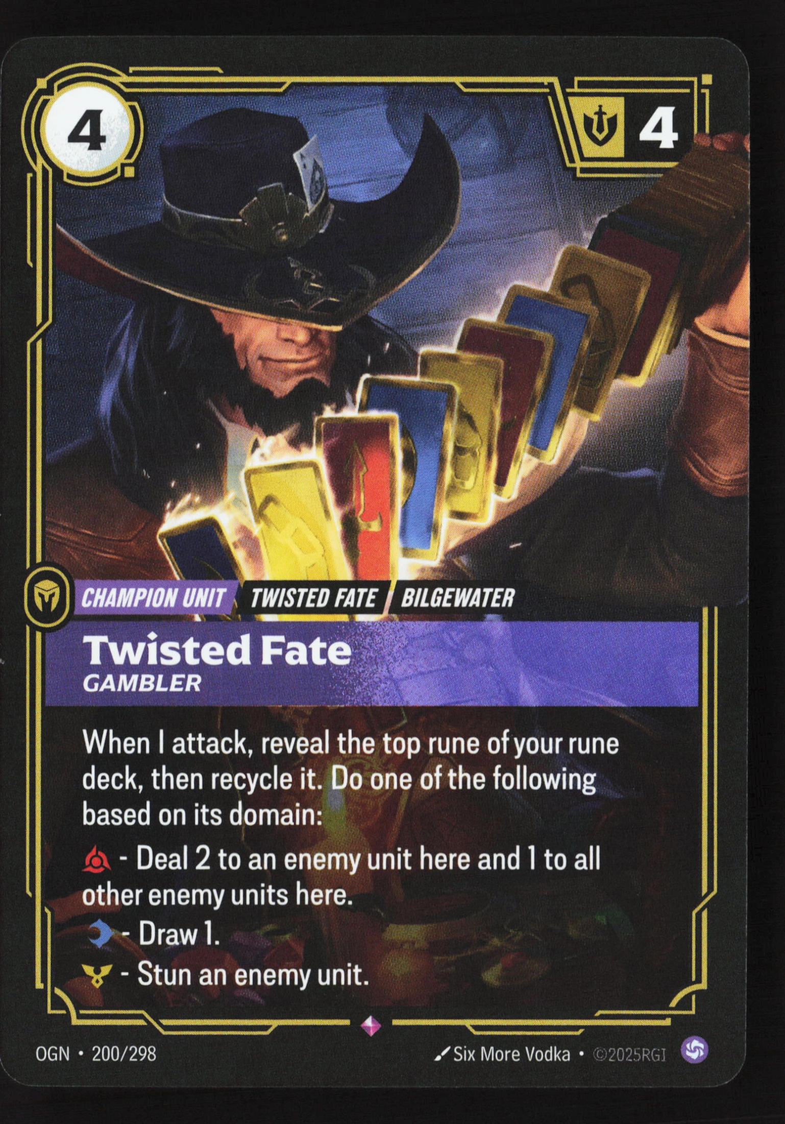 Twisted Fate, Gambler (OGN 200) — Voorkant