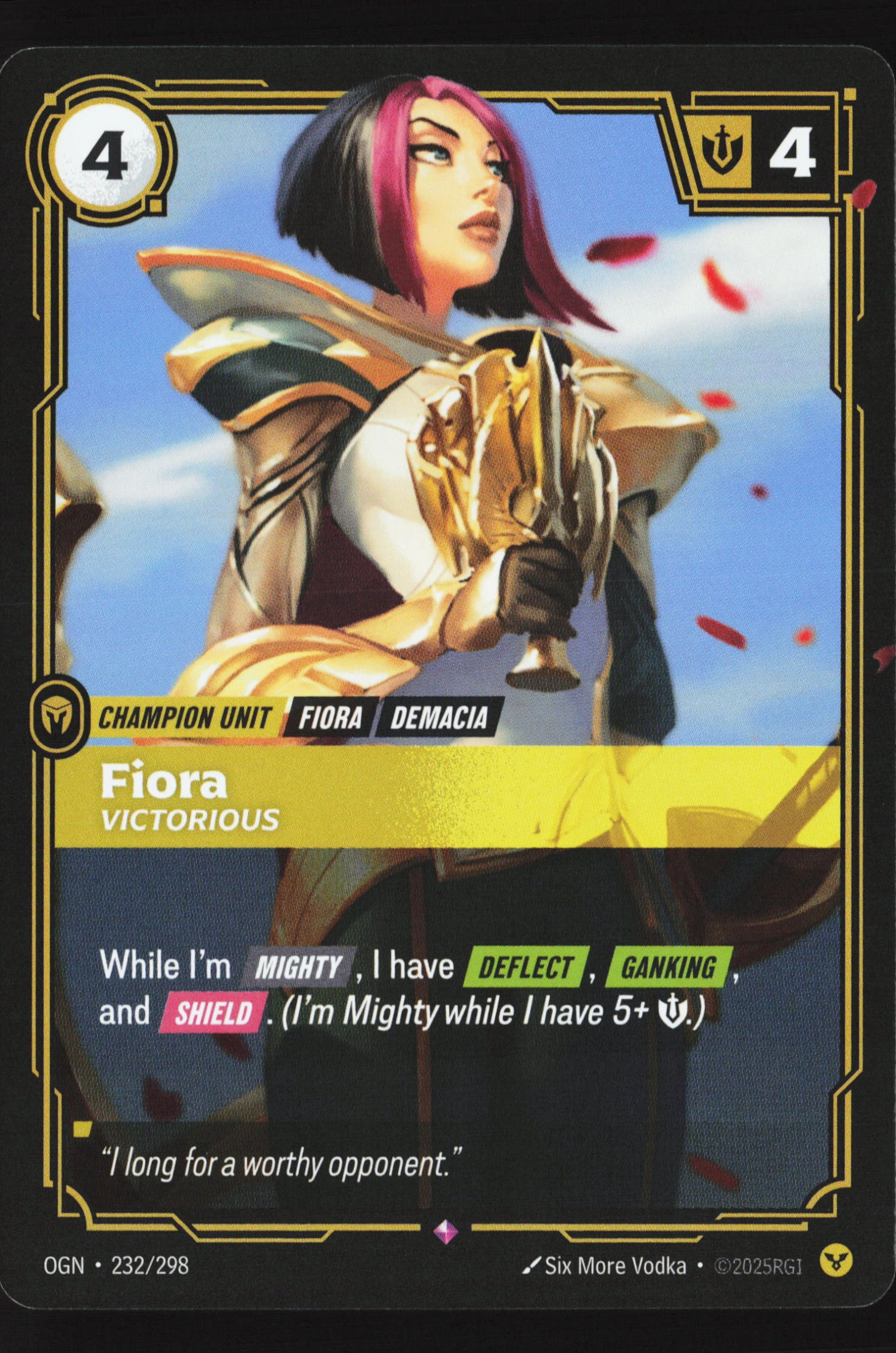 Fiora, Victorious (OGN 232) — Voorkant