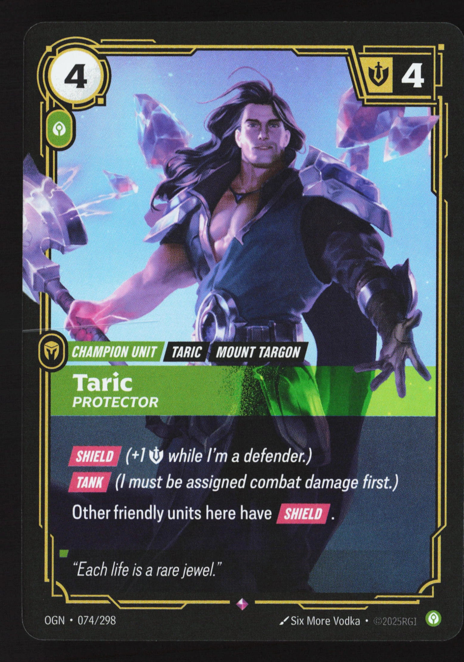 Taric, Protector (OGN 074) — Voorkant