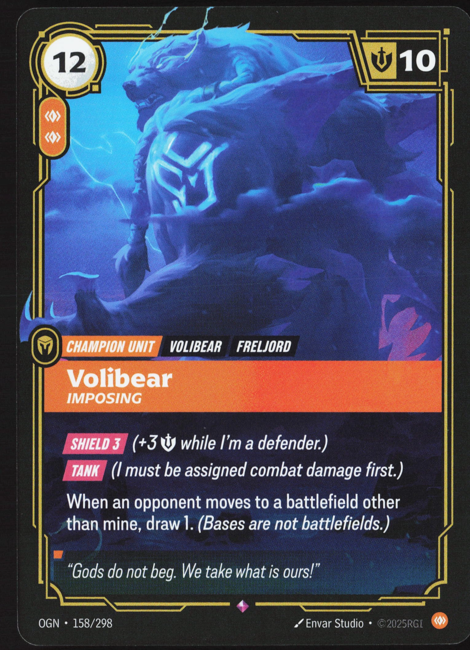 Volibear, Imposing (OGN 158) — Voorkant