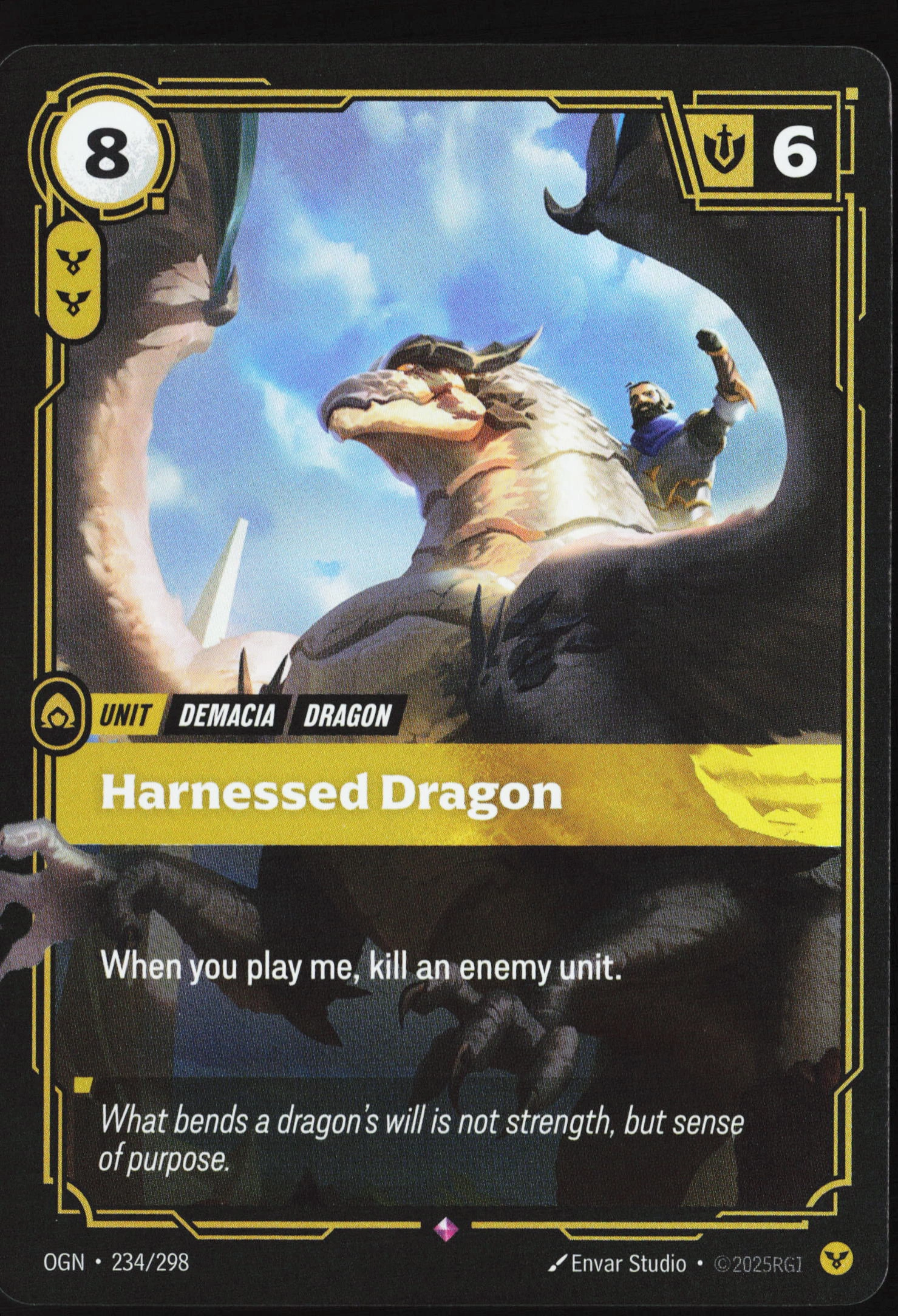Harnessed Dragon (OGN 234) — Voorkant