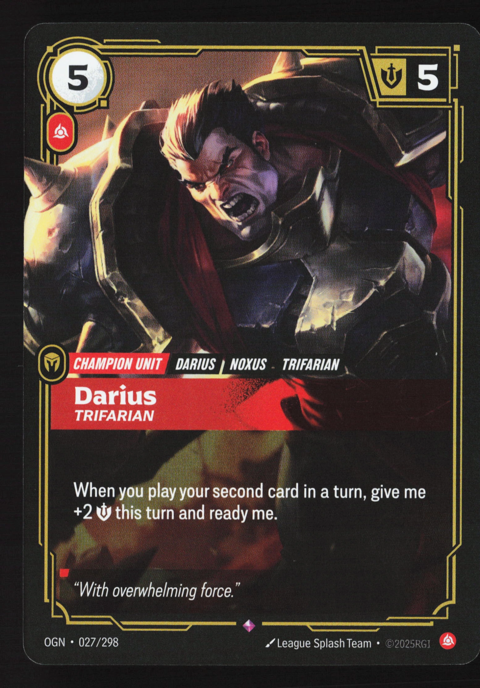 Darius, Trifarian (OGN 027) — Voorkant