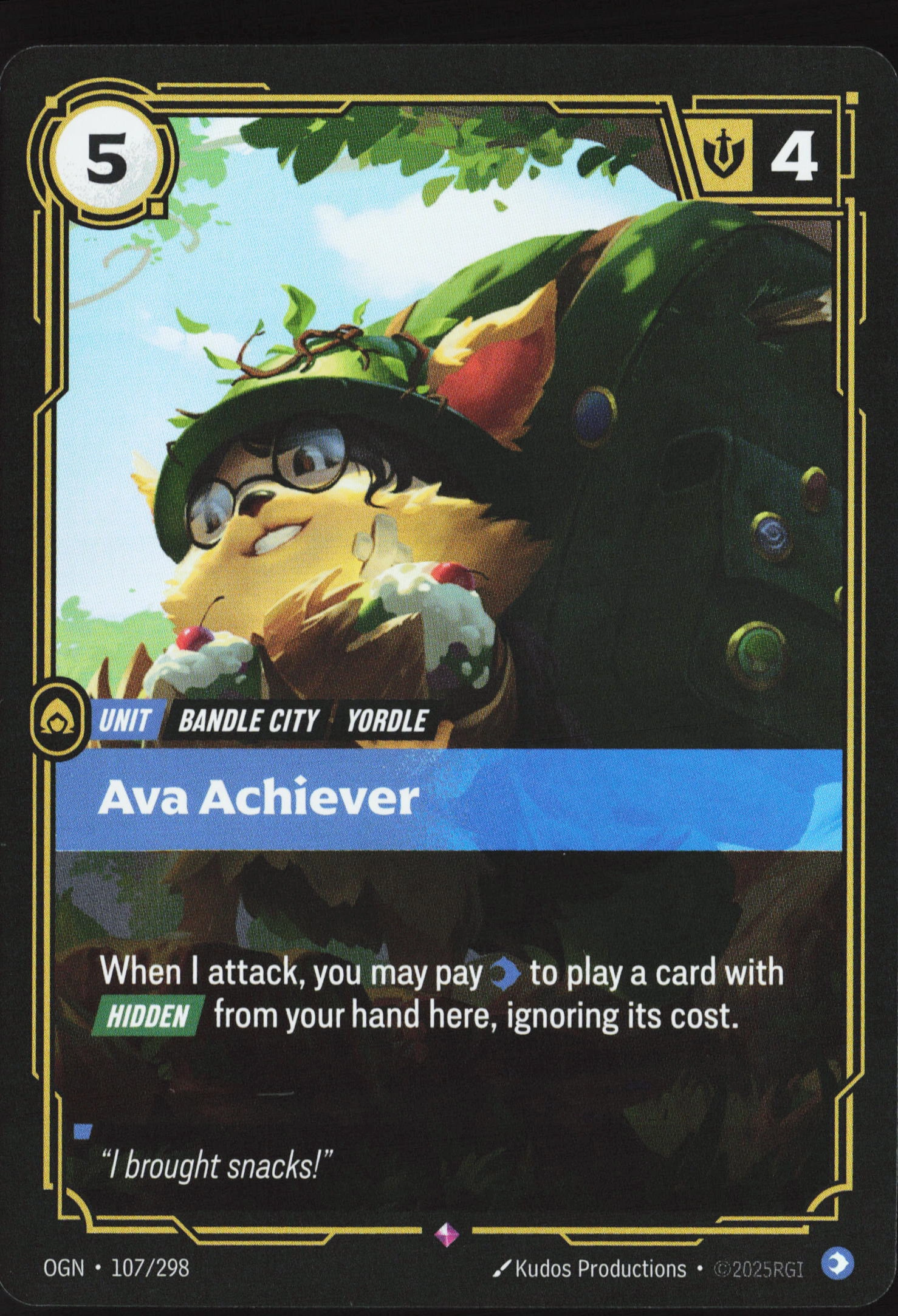 Ava Achiever (OGN 107) — Voorkant