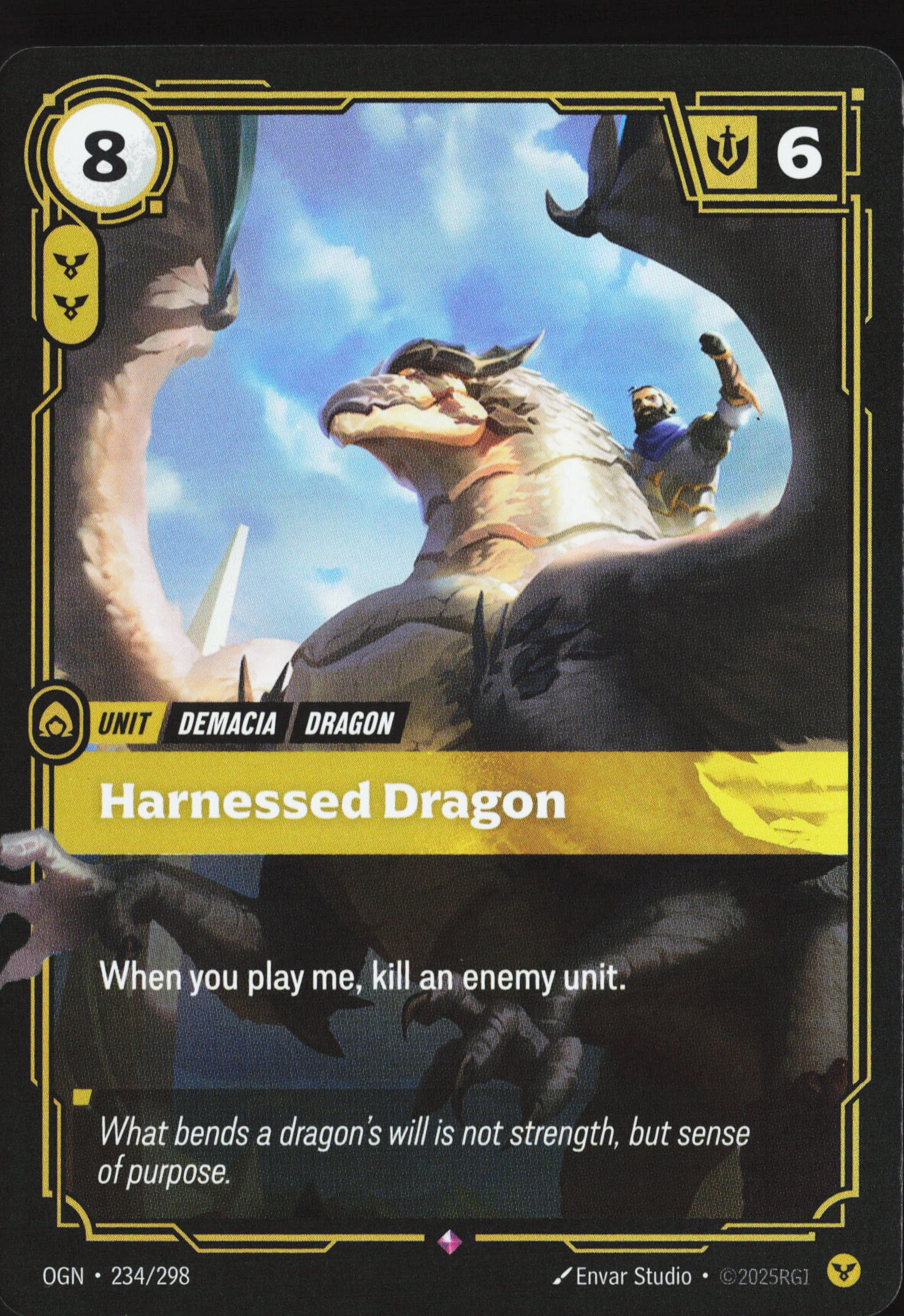 Harnessed Dragon (OGN 234) — Voorkant