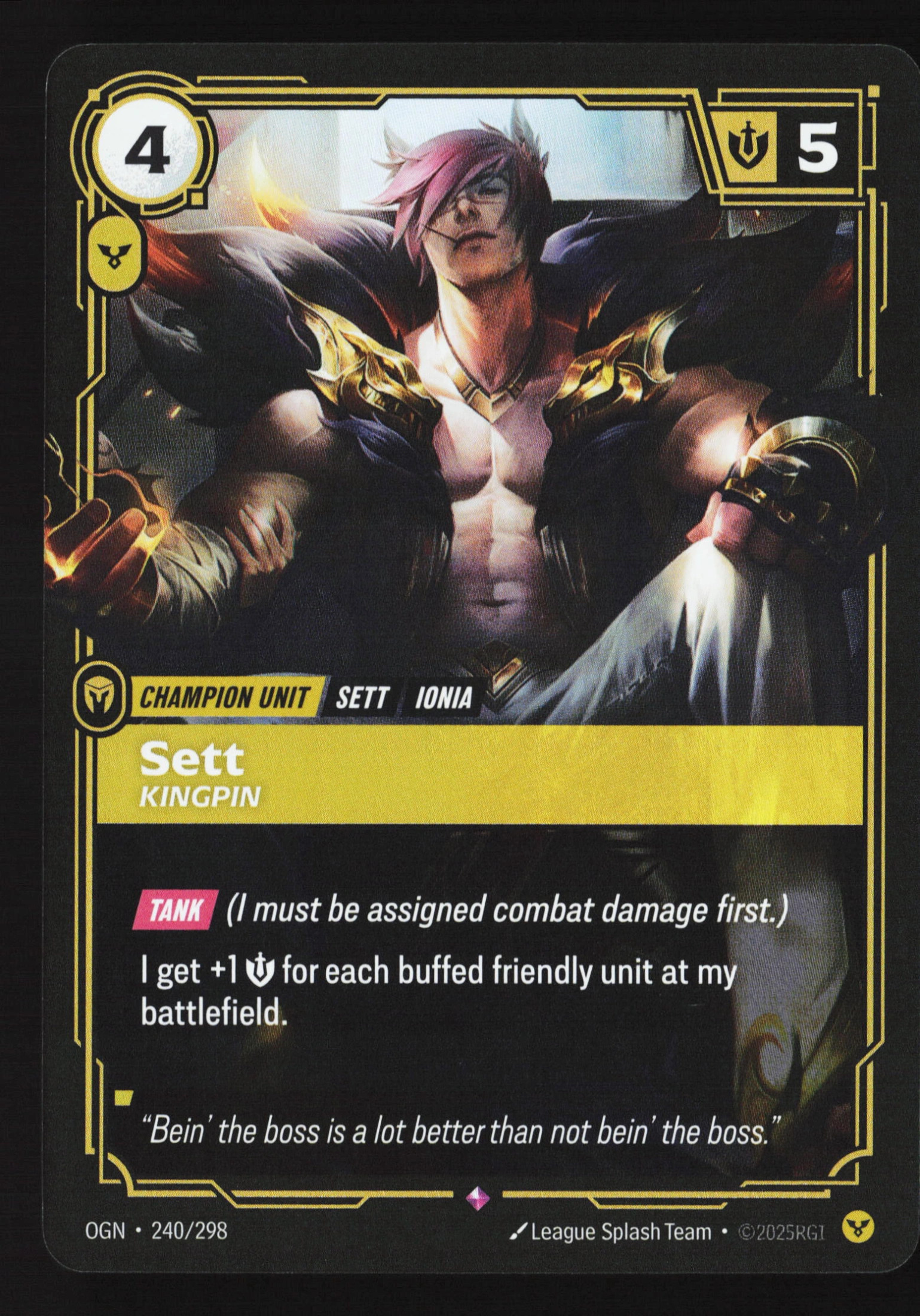 Sett, Kingpin (OGN 240) — Voorkant