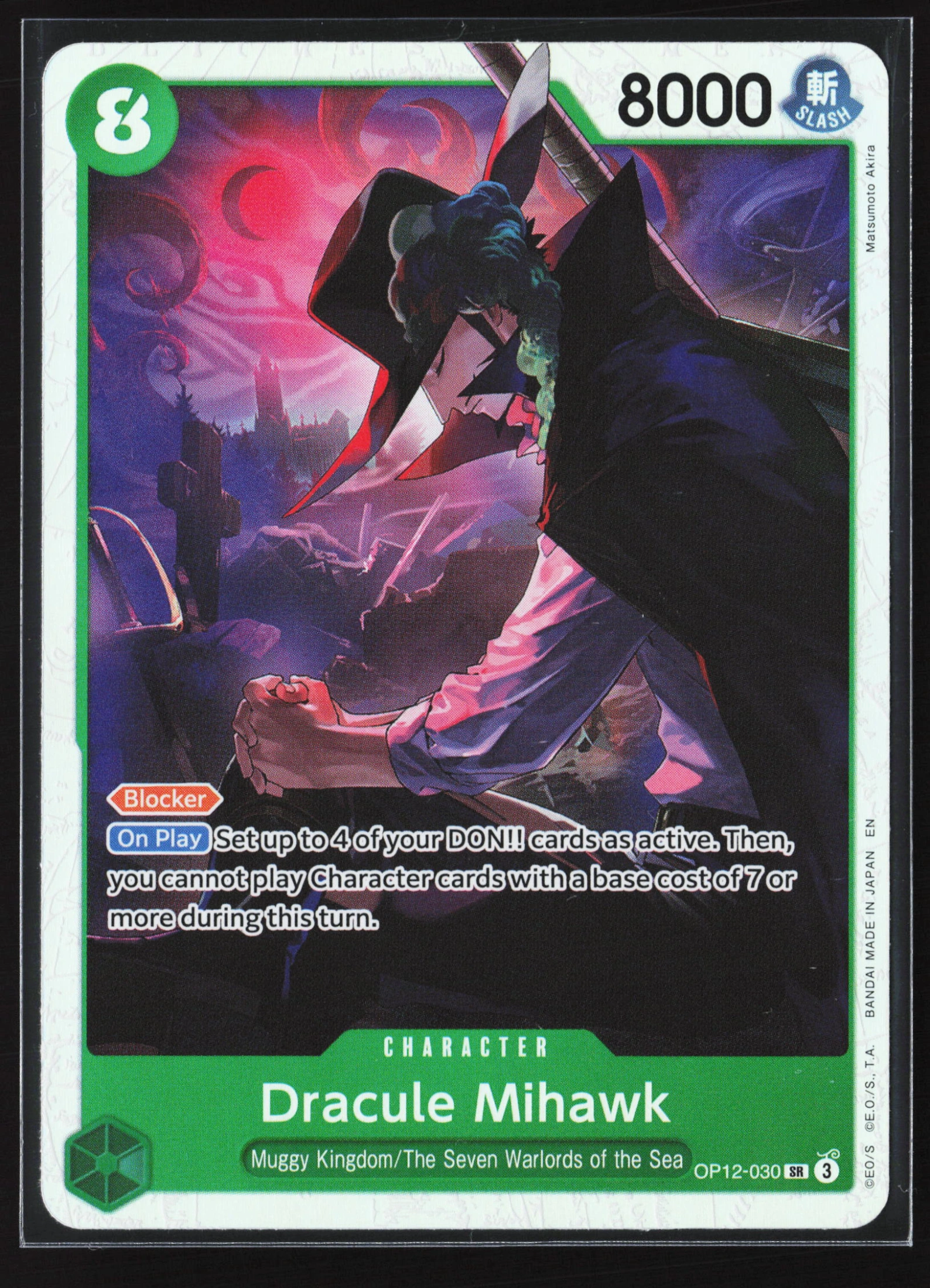 Dracule Mihawk (OP12-030) — Voorkant