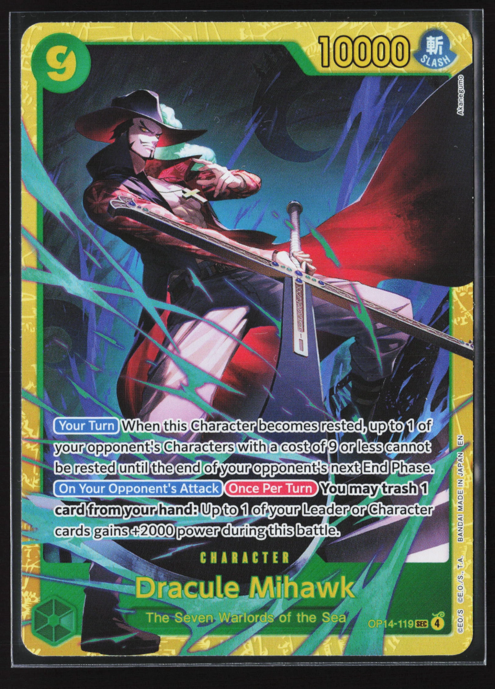 Dracule Mihawk (OP14-119) — Voorkant