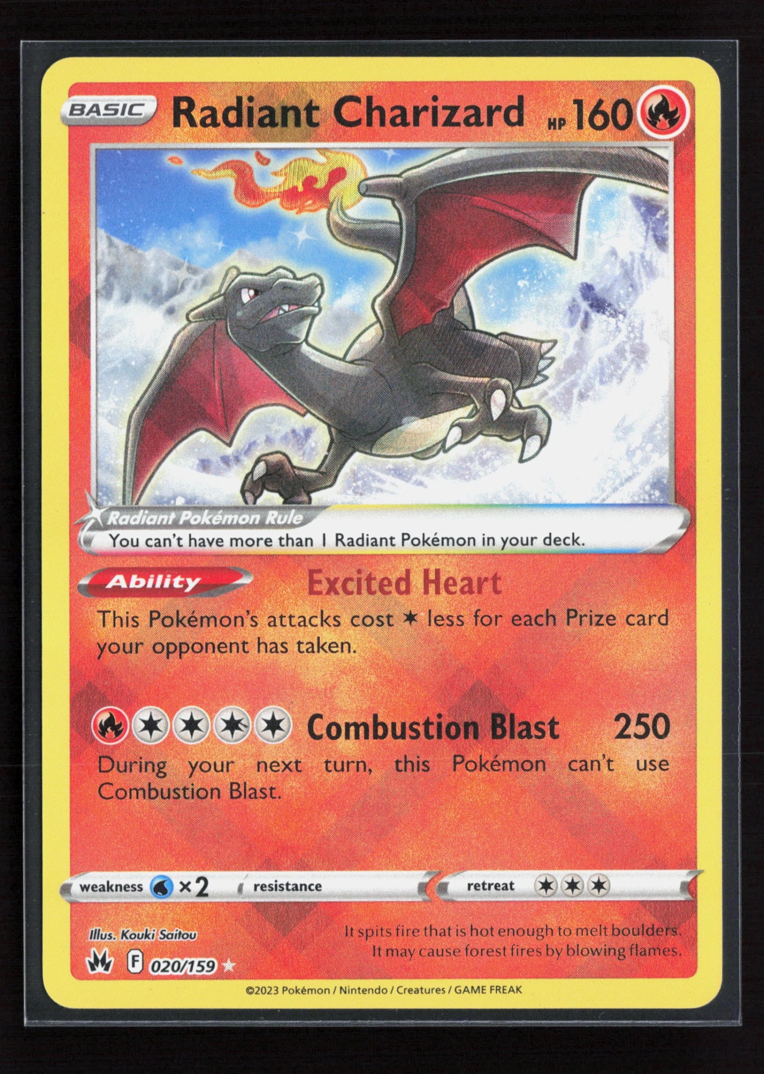 Radiant Charizard (CRZ 020) — Voorkant
