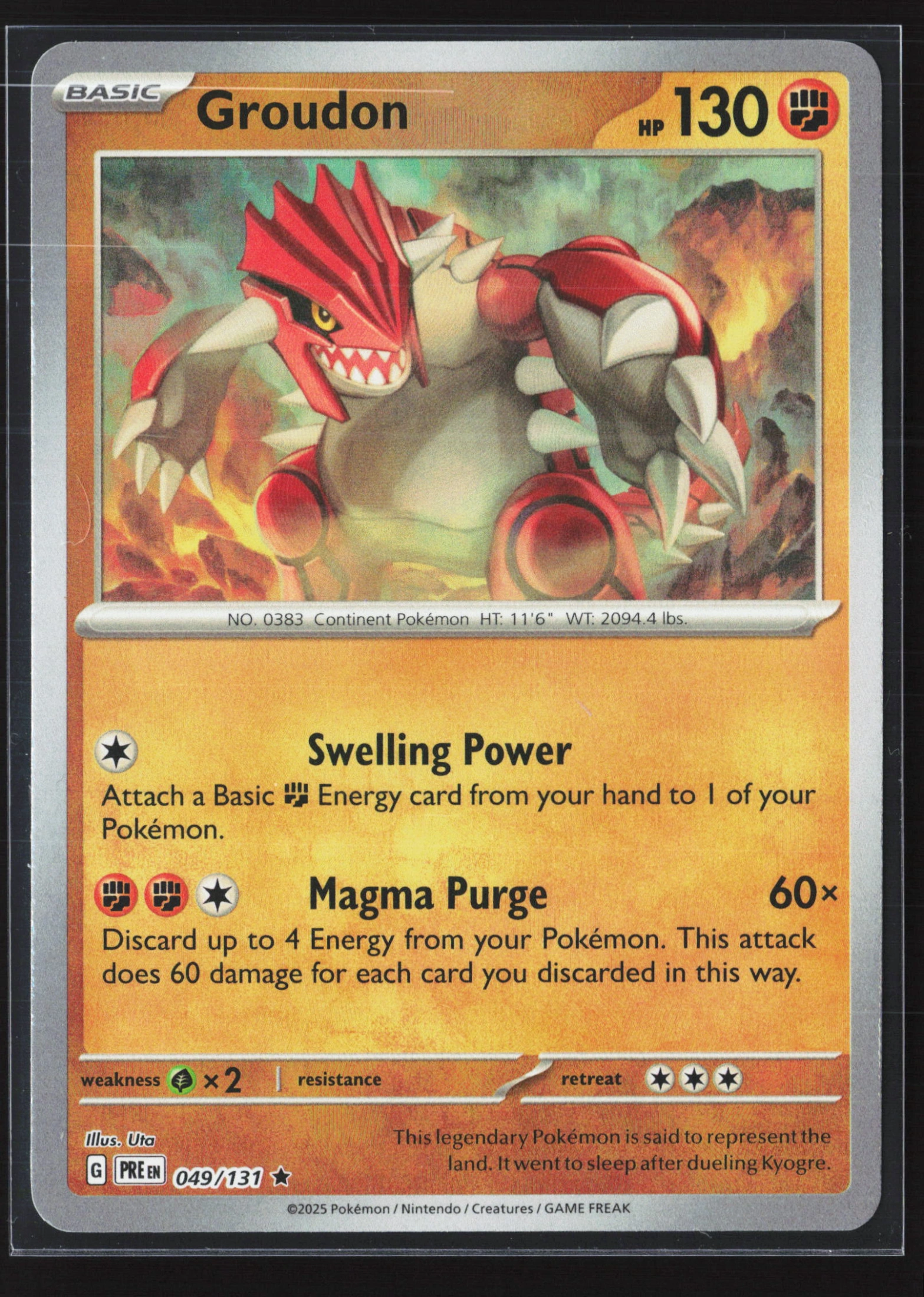 Groudon (PRE 049) — Voorkant