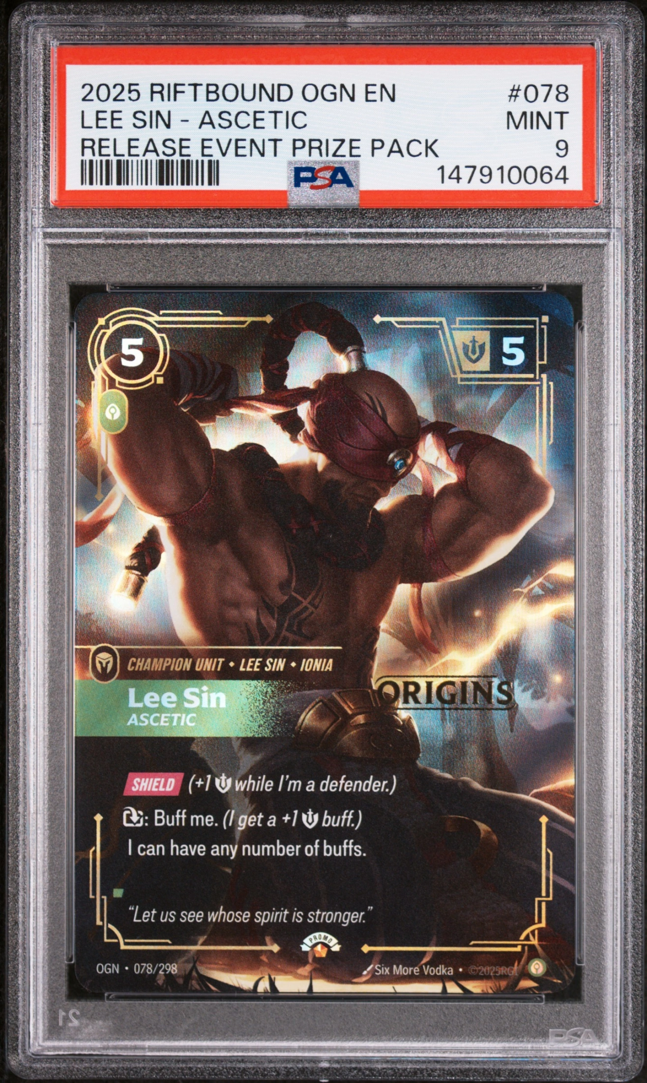 2025 RIFTBOUND: LEAGUE OF LEGENDS OGN-ORIGINS LEE SIN #078 — Voorkant