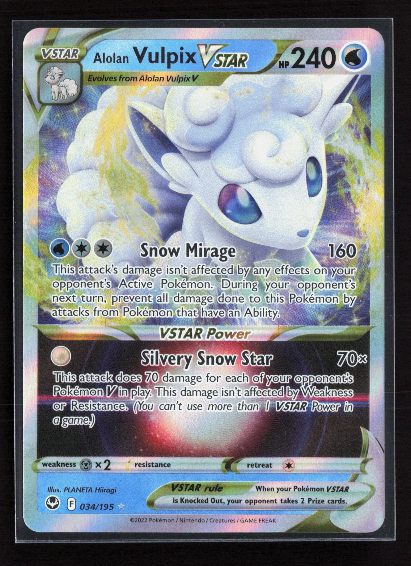 Alolan Vulpix VSTAR (SIT 034) — Voorkant