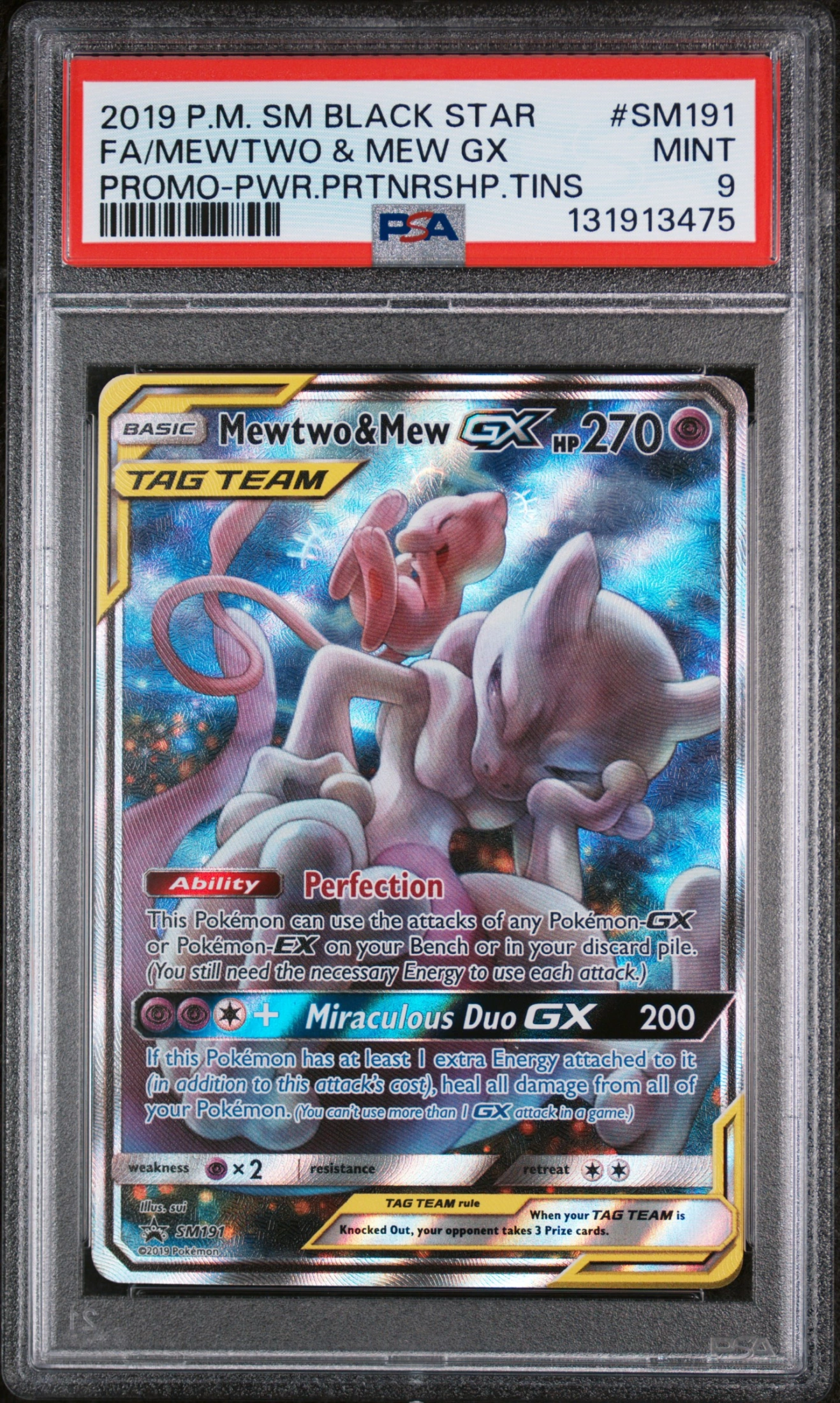 Mewtwo & Mew-GX (PR-SM SM191) — Voorkant