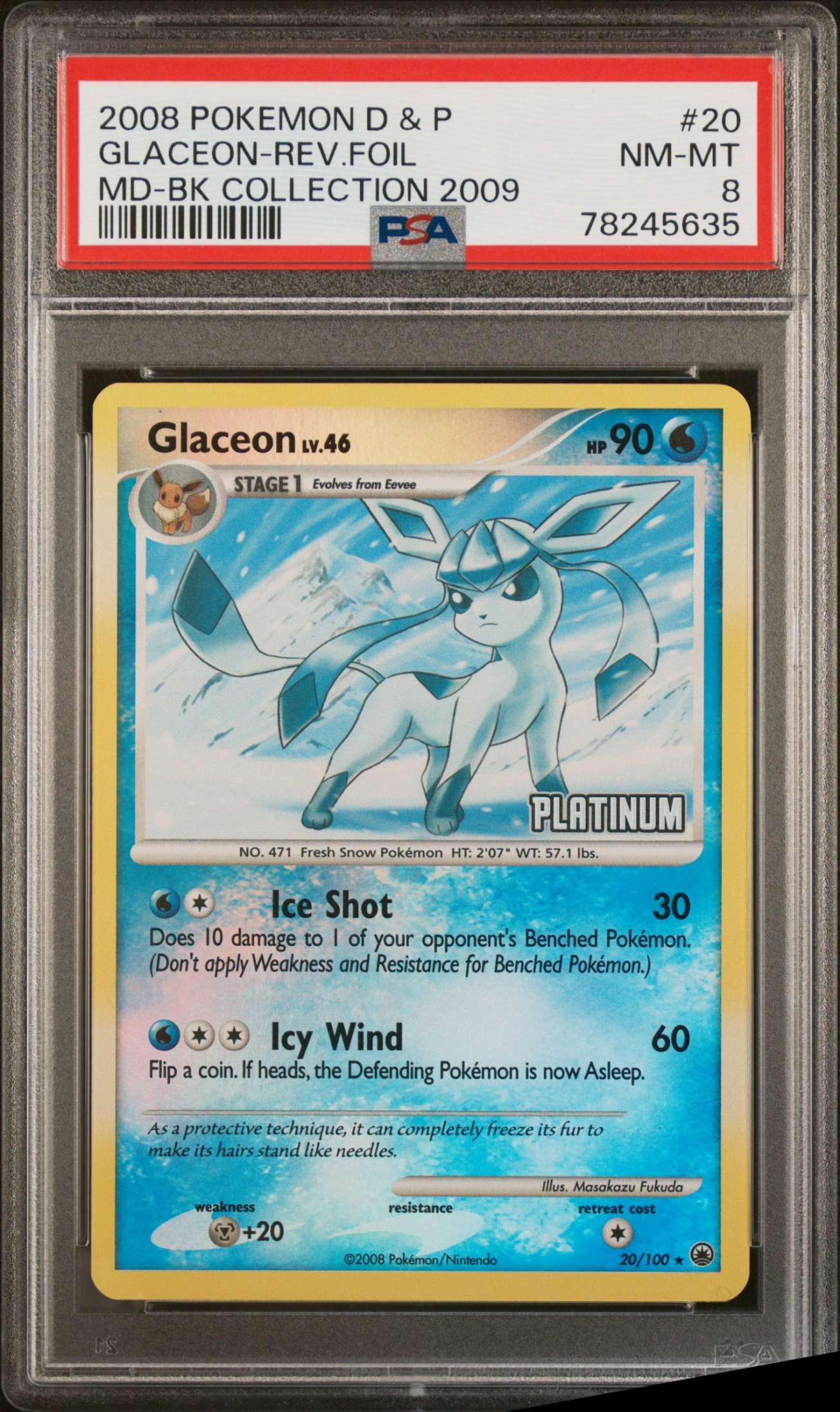 Glaceon (MD 020) — Voorkant