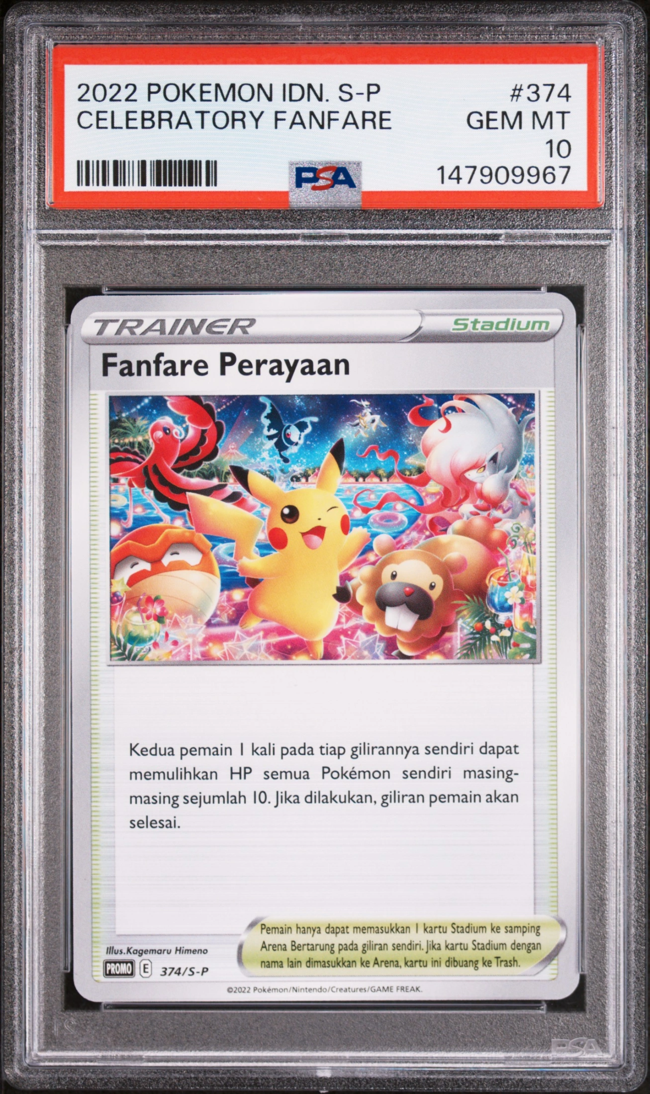 2022 POKEMON INDONESIAN S PROMO CELEBRATORY FANFARE #374 — Voorkant