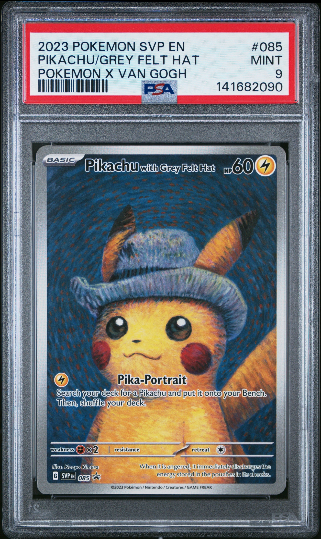 Pikachu with Grey Felt Hat (SVP 085) — Voorkant