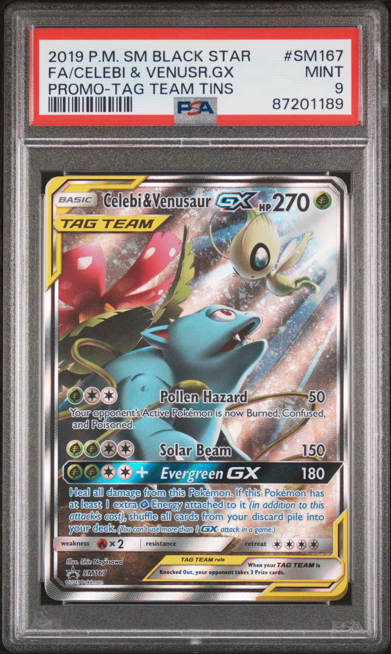 Celebi & Venusaur-GX (PR-SM SM167) — Voorkant