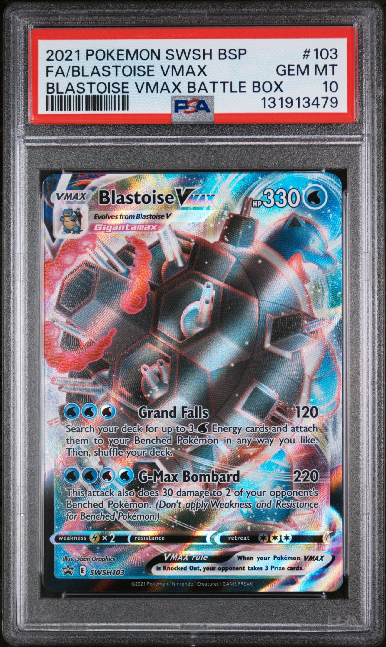 Blastoise VMAX (PR-SW SWSH103) — Voorkant