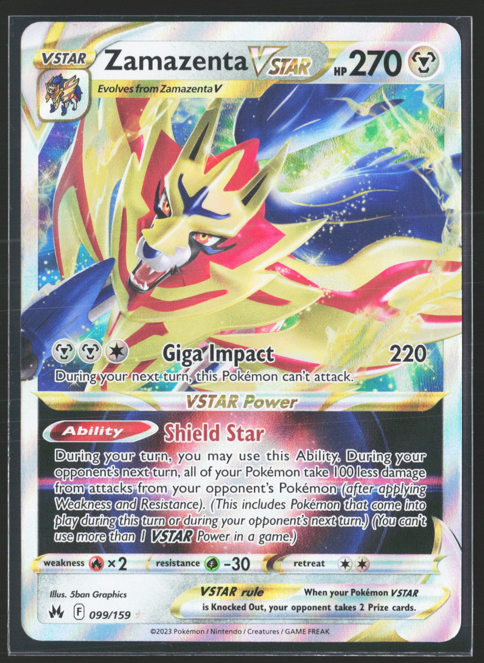 Zamazenta VSTAR (CRZ 099) — Voorkant