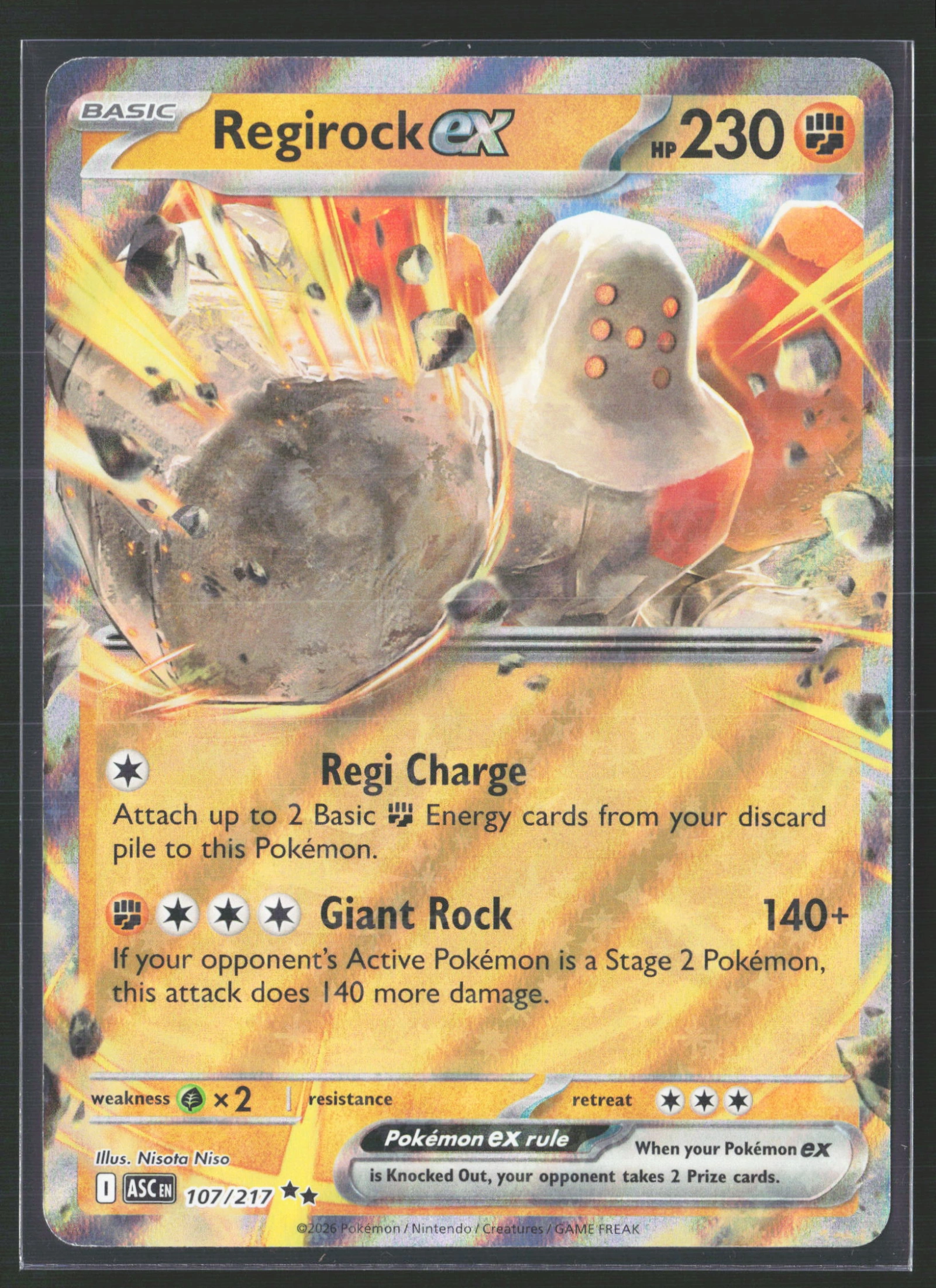 Regirock ex (ASC 107) — Voorkant