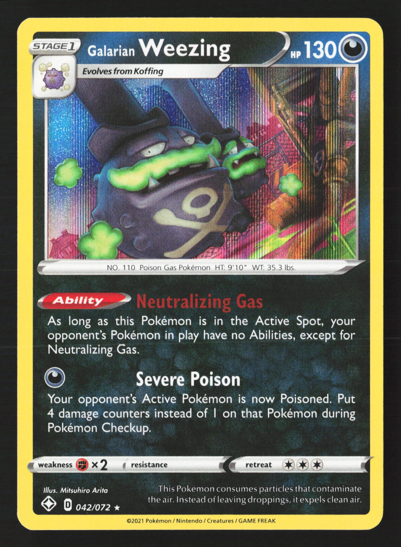 Galarian Weezing (SHF 042) — Voorkant