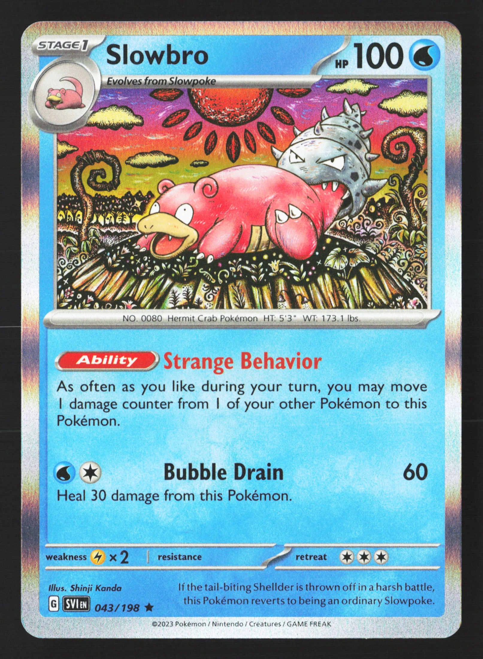 Slowbro (SVI 043) — Voorkant