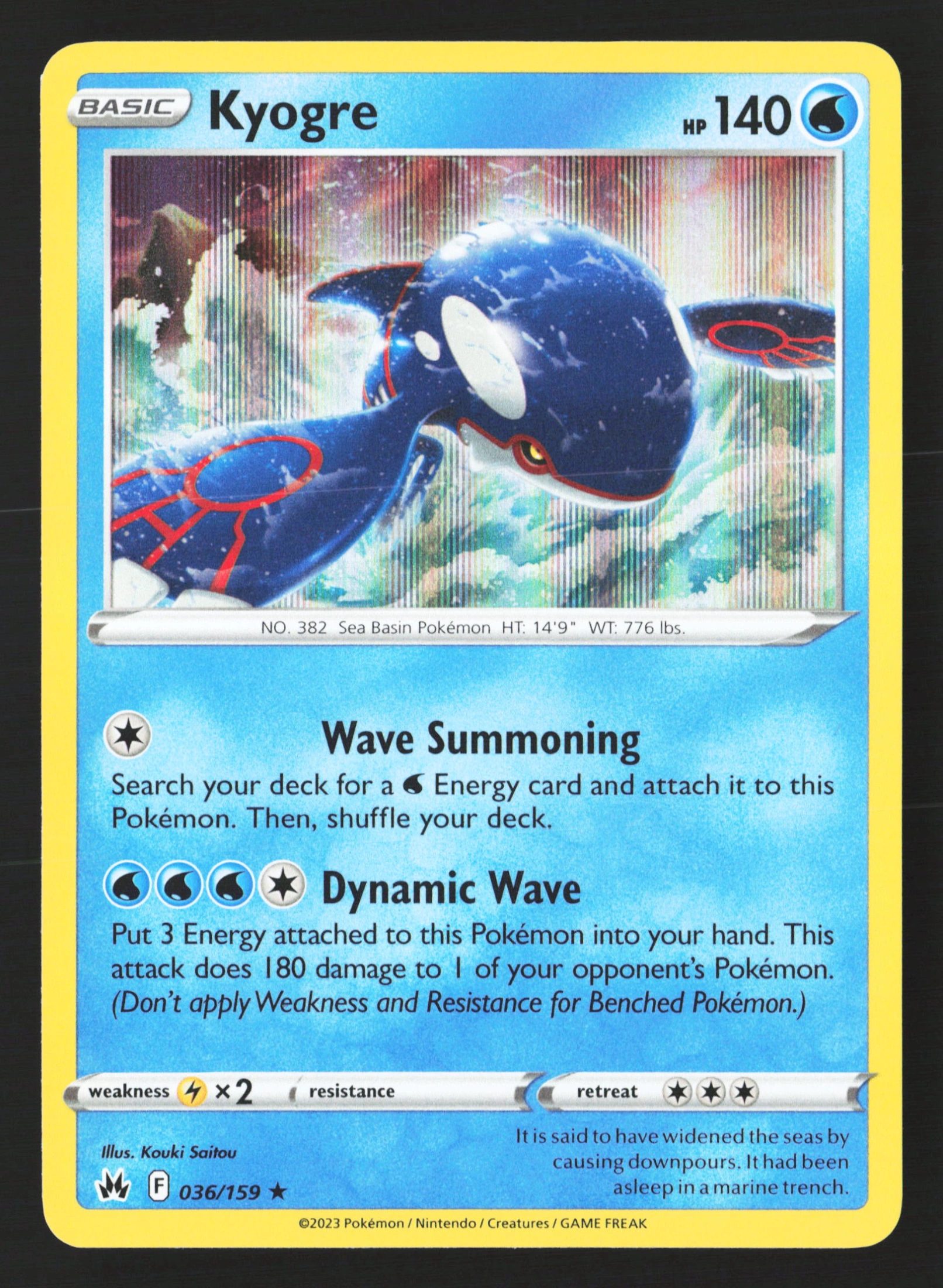 Kyogre (CRZ 036) — Voorkant