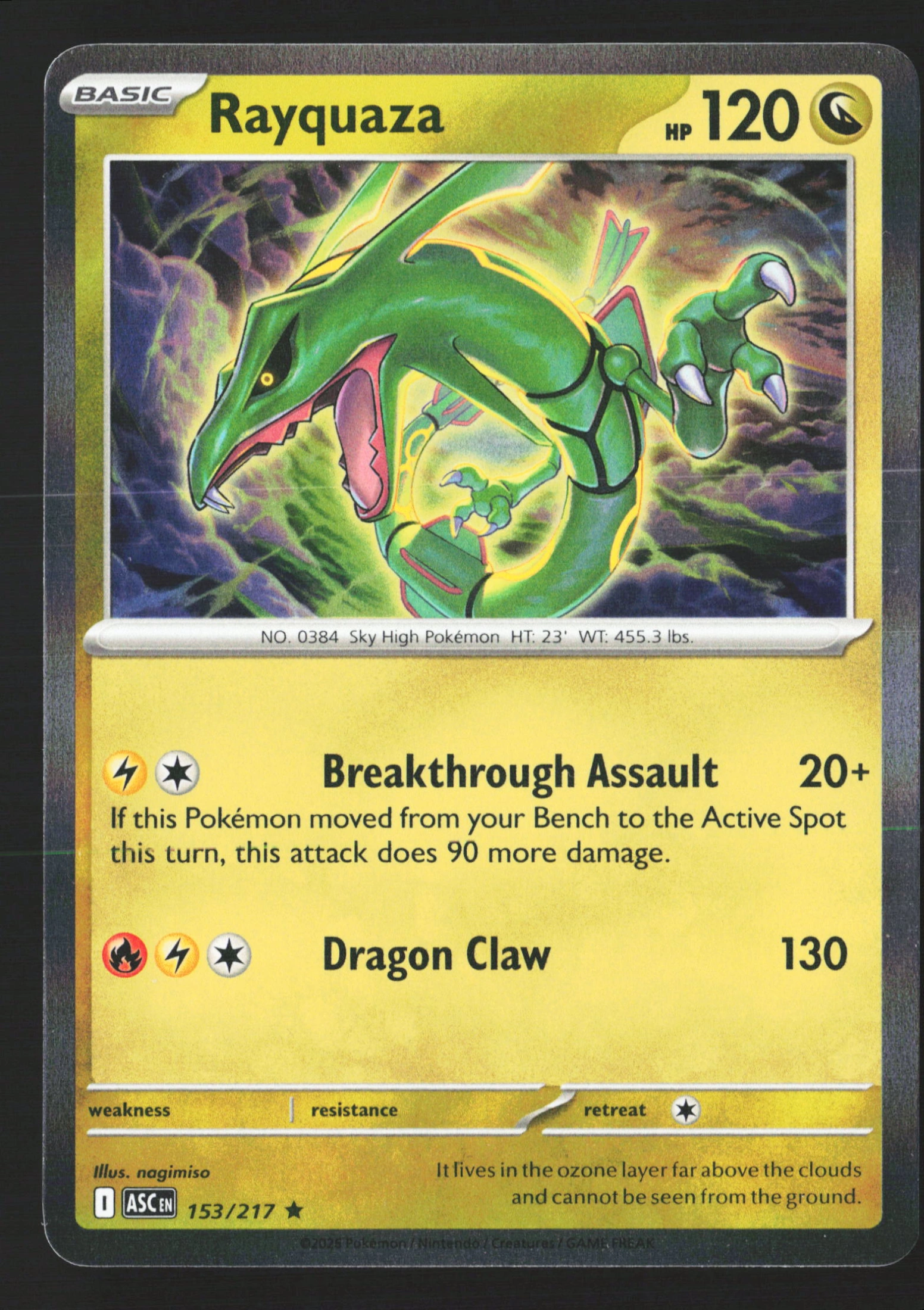 Rayquaza (ASC 153) — Voorkant