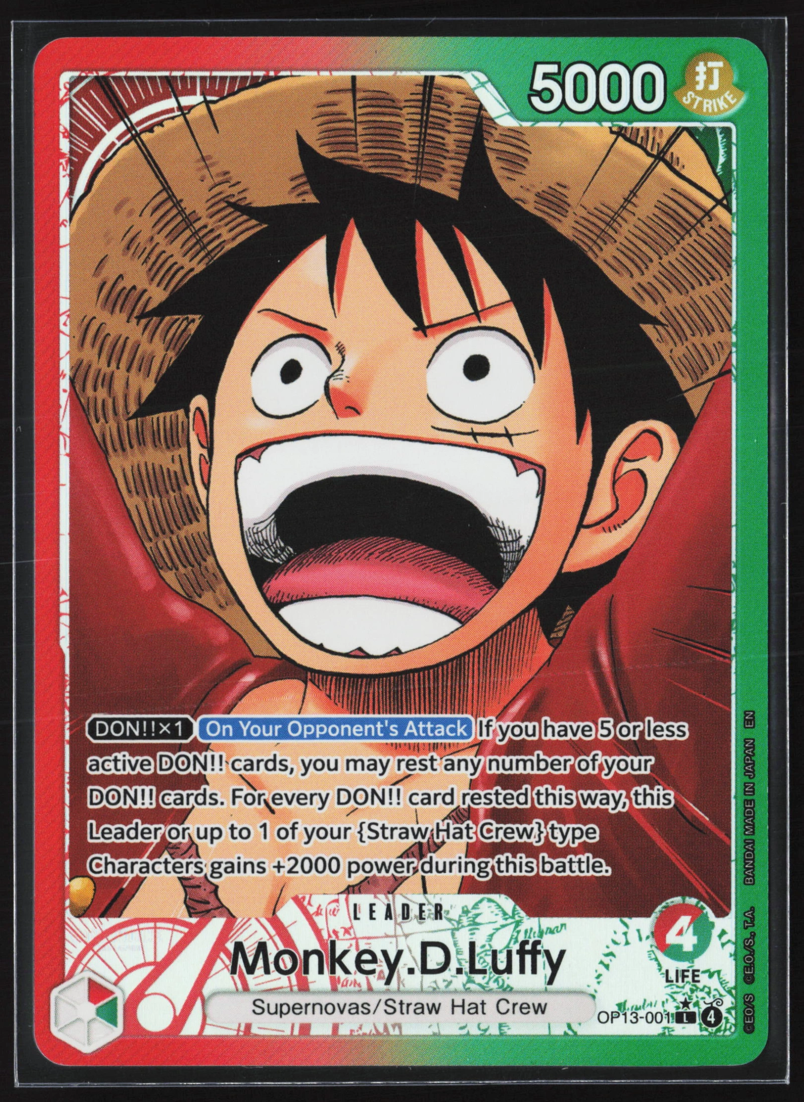 Monkey.D.Luffy (OP13-001) — Voorkant