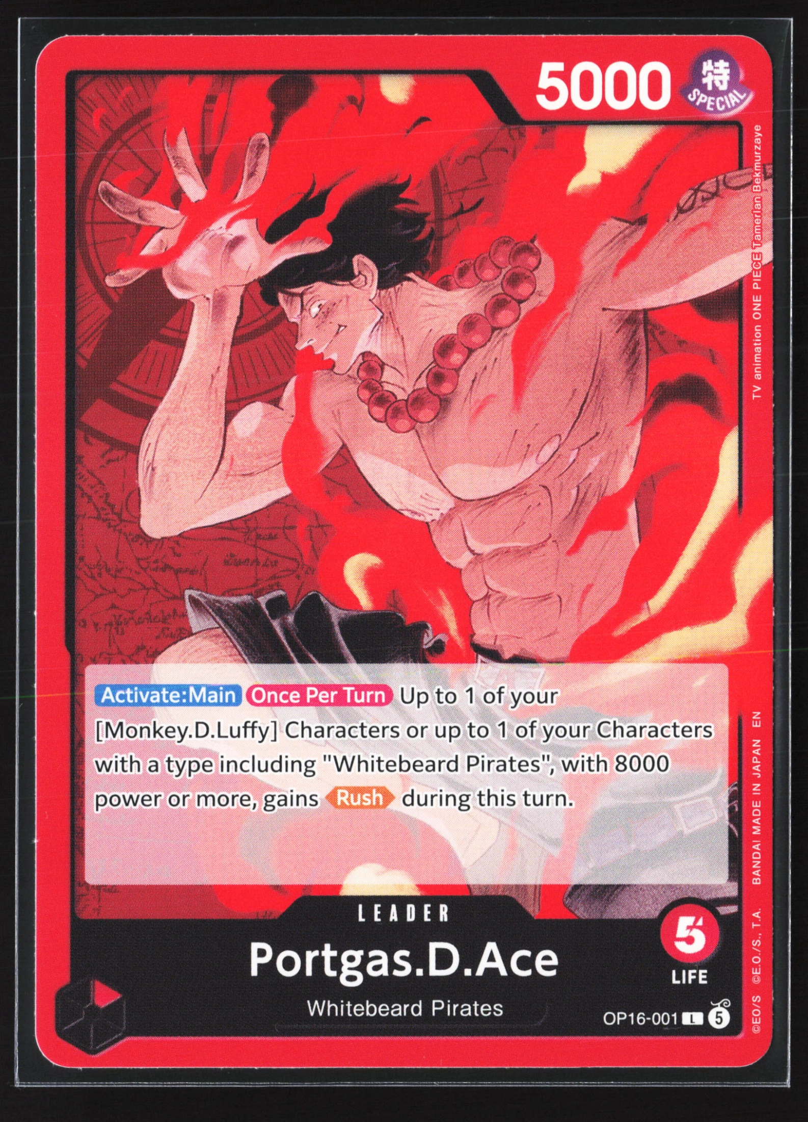 Portgas.D.Ace (OP16-001) — Voorkant