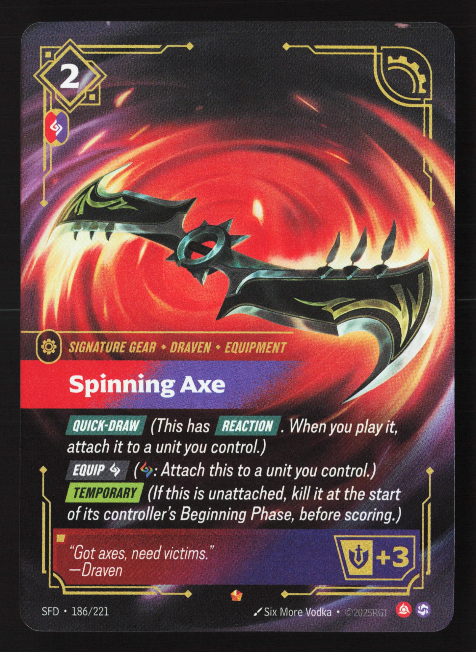 Spinning Axe (SFD 186) — Voorkant