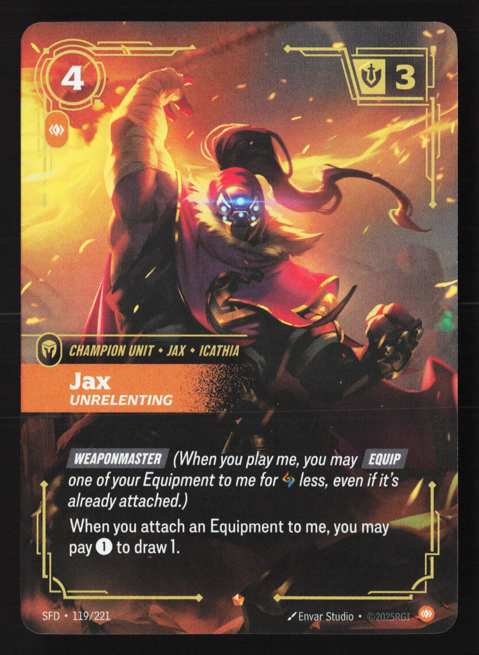 Jax, Unrelenting (SFD 119) — Voorkant