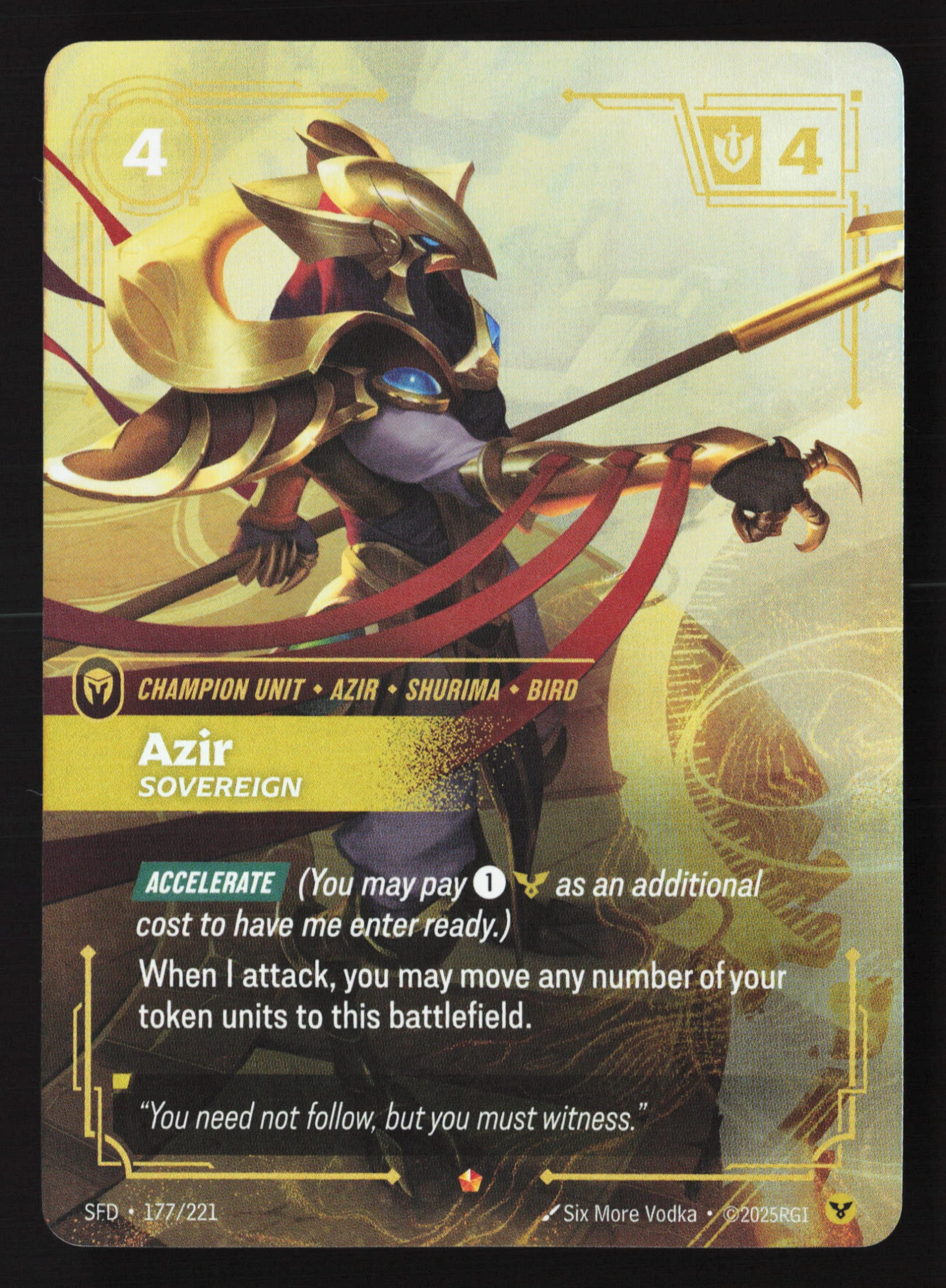 Azir, Sovereign (SFD 177) — Voorkant