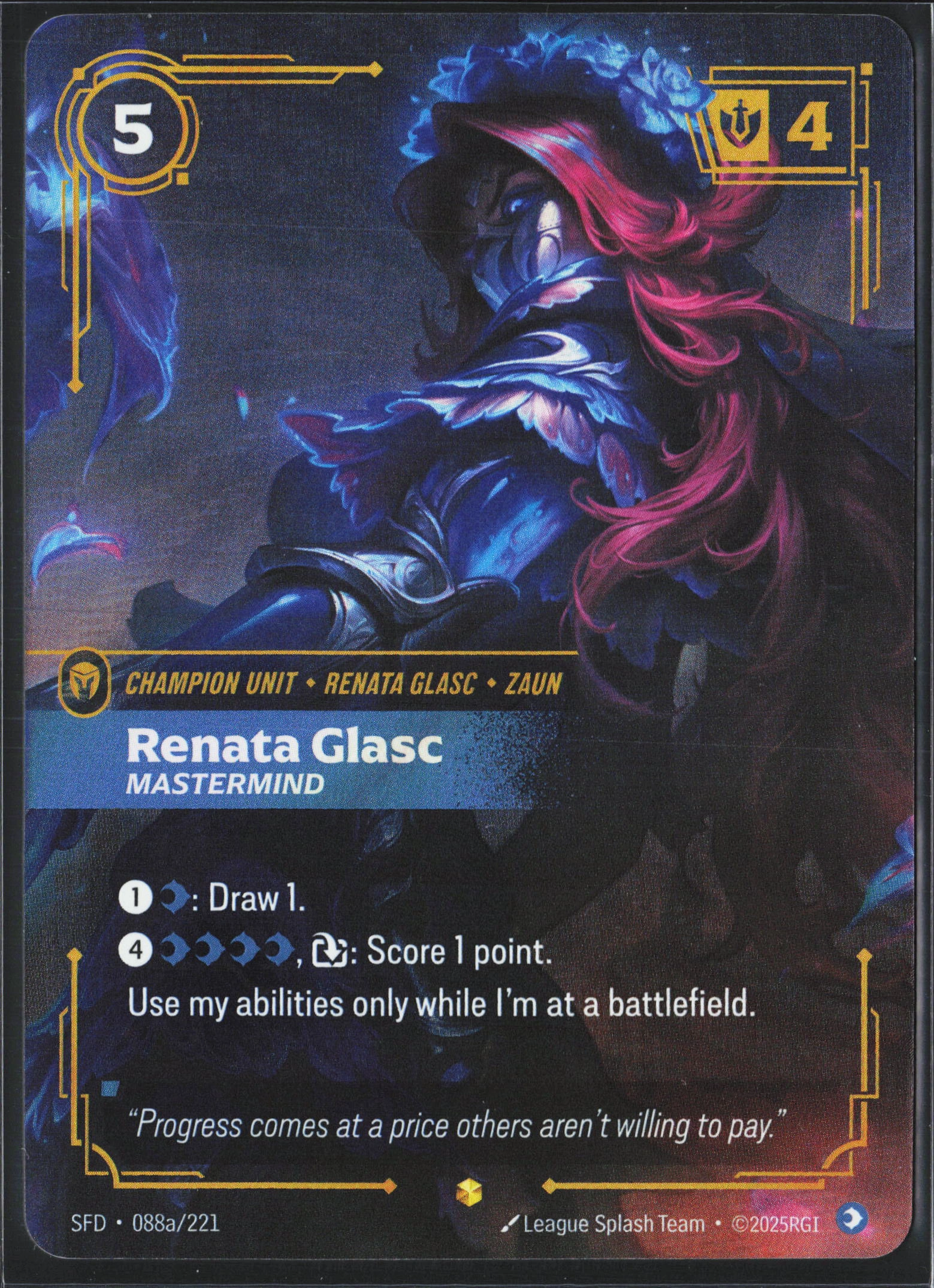 Renata Glasc, Mastermind (SFD 88a) — Voorkant