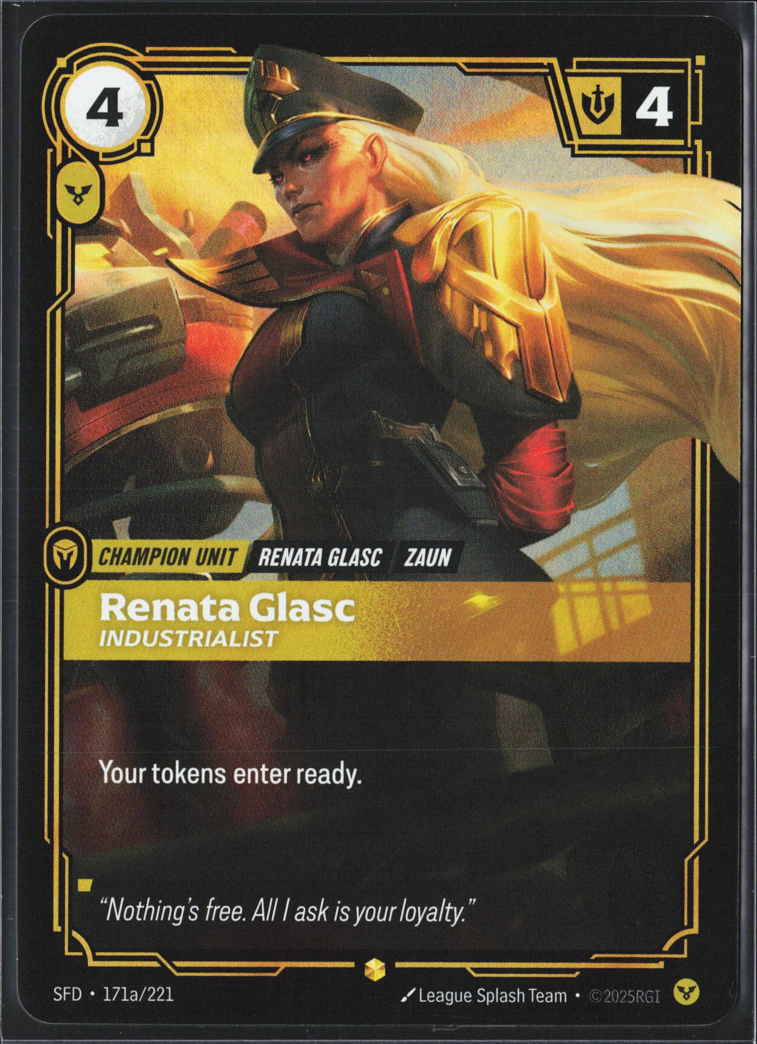 Renata Glasc, Industrialist (SFD 171a) — Voorkant