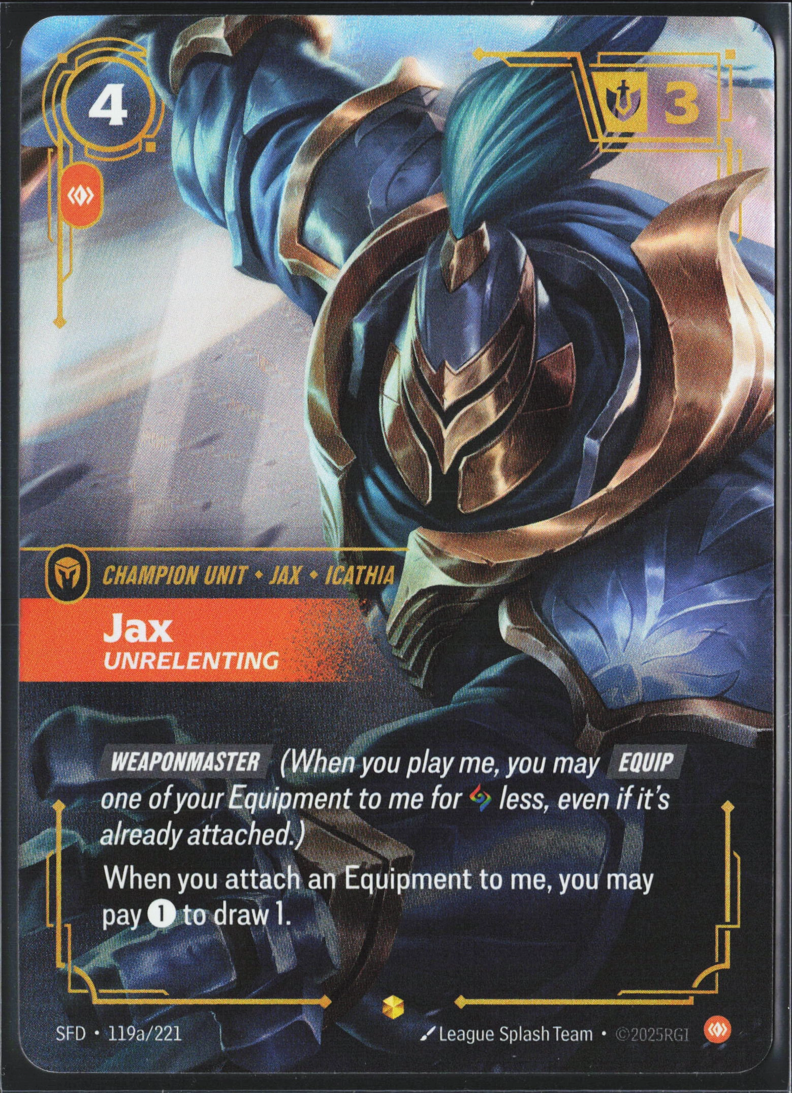 Jax, Unrelenting (SFD 119a) — Voorkant