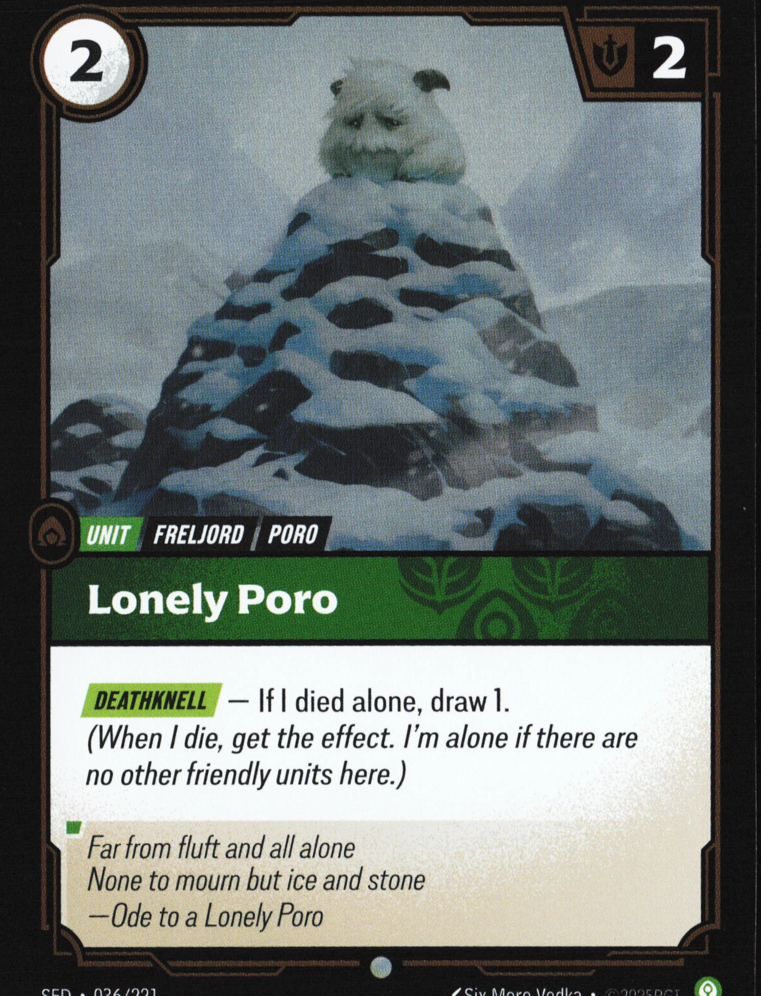 Lonely Poro (SFD 036) — Voorkant