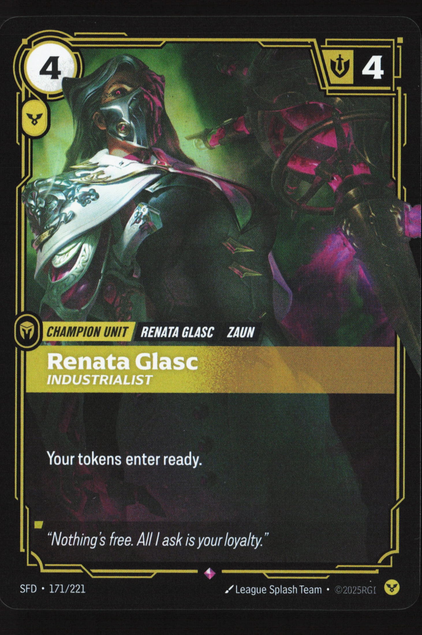 Renata Glasc, Industrialist (SFD 171) — Voorkant