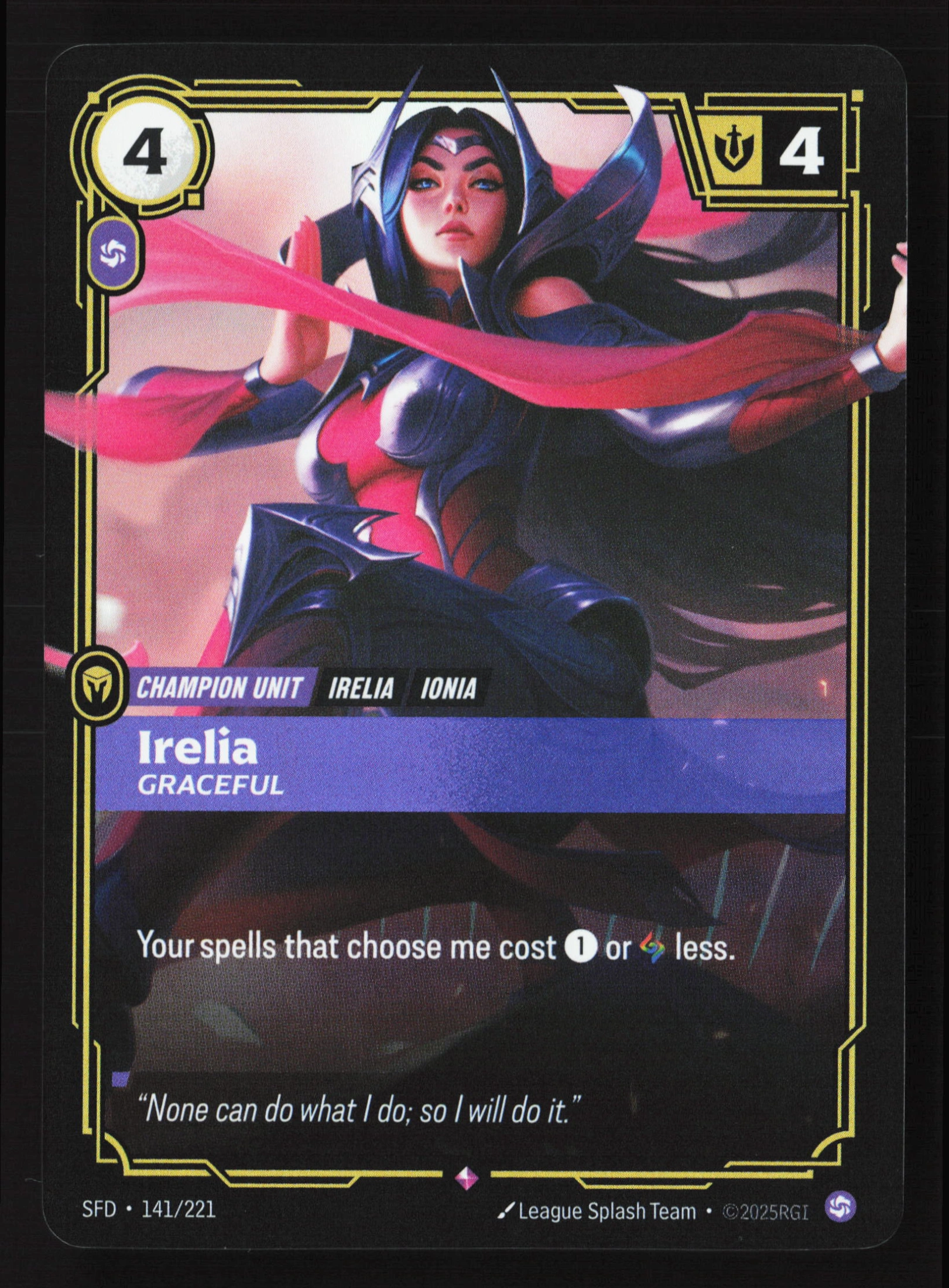 Irelia, Graceful (SFD 141) — Voorkant