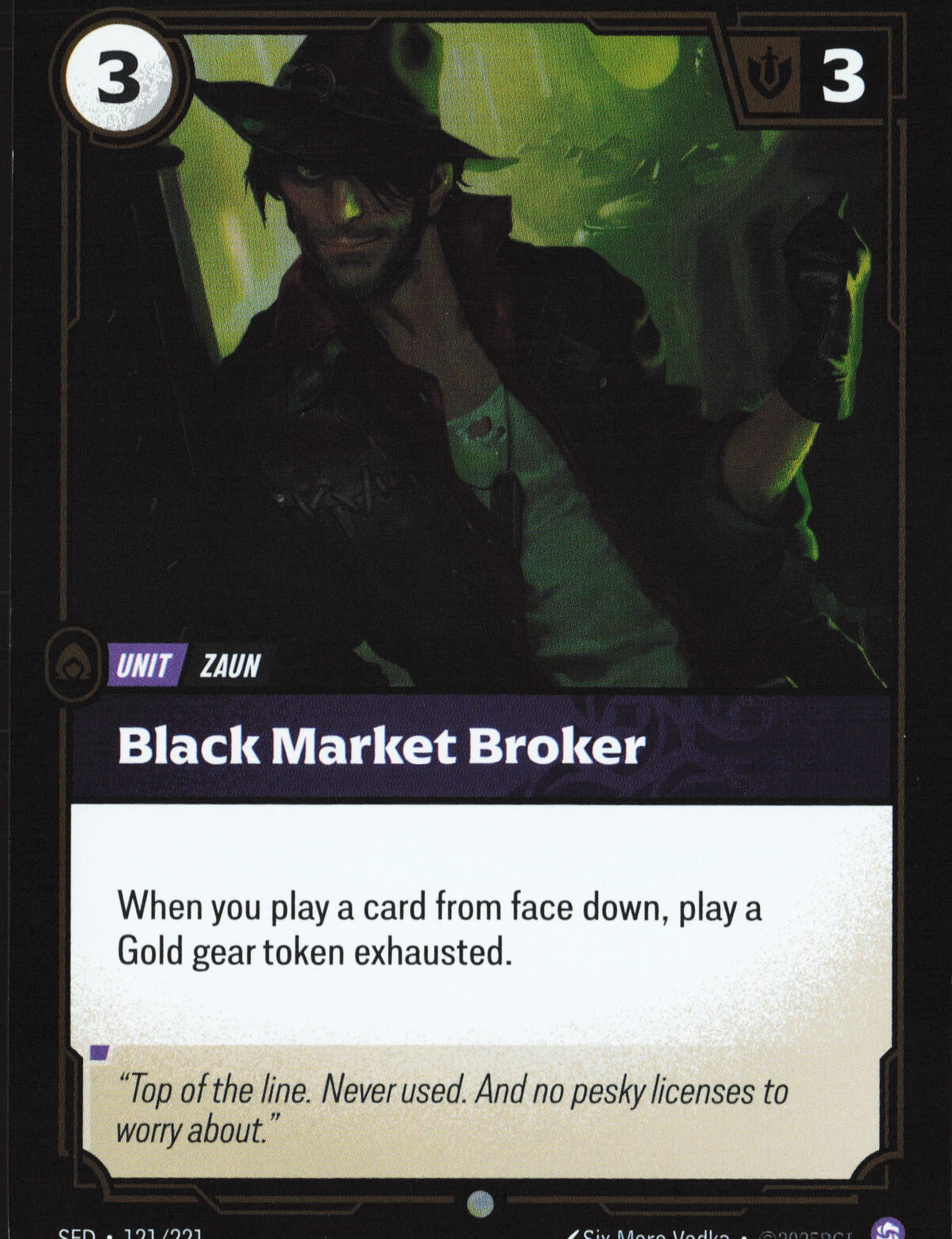 Black Market Broker (SFD 121) — Voorkant
