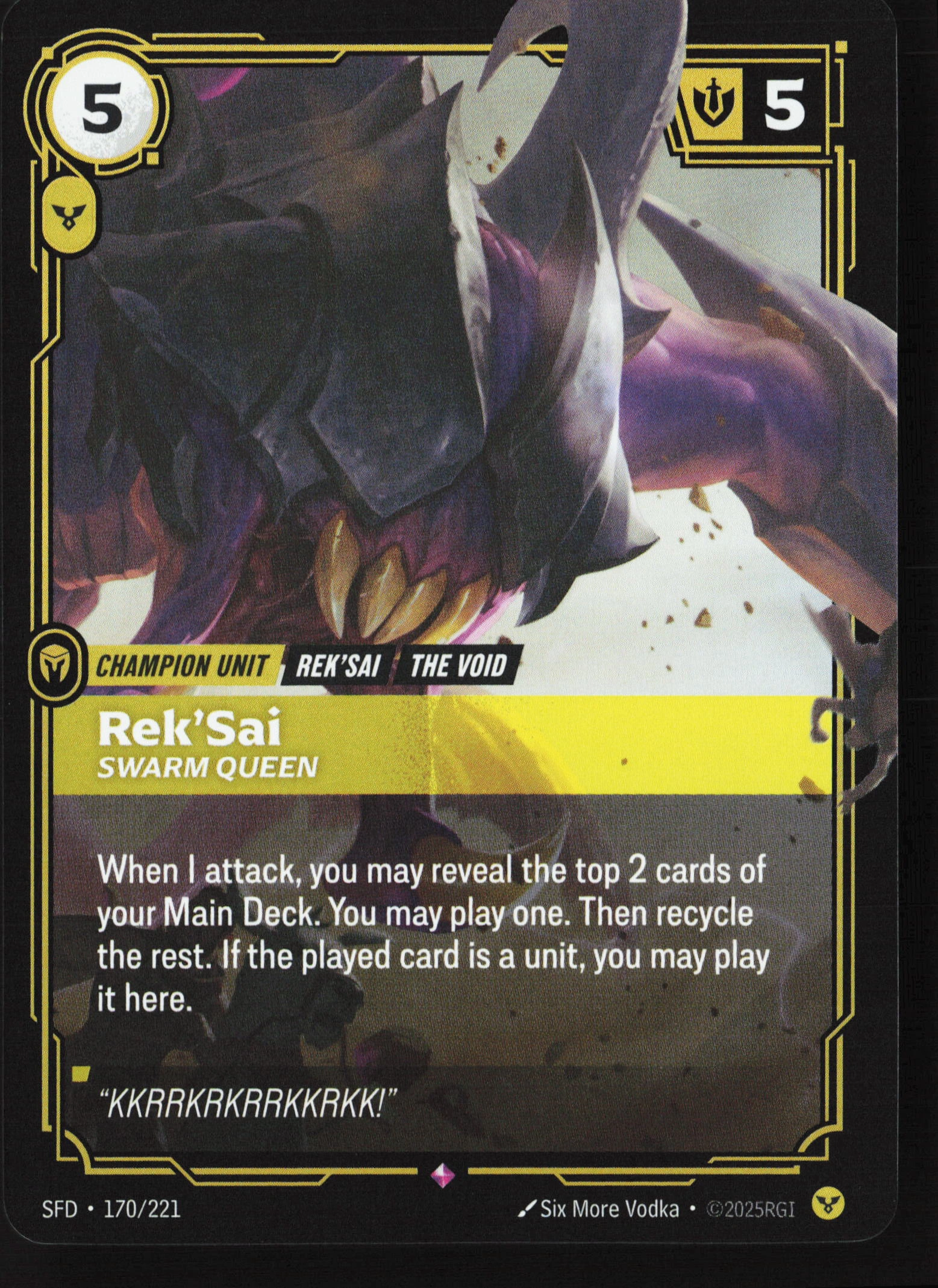 Rek'sai, Swarm Queen (SFD 170) — Voorkant