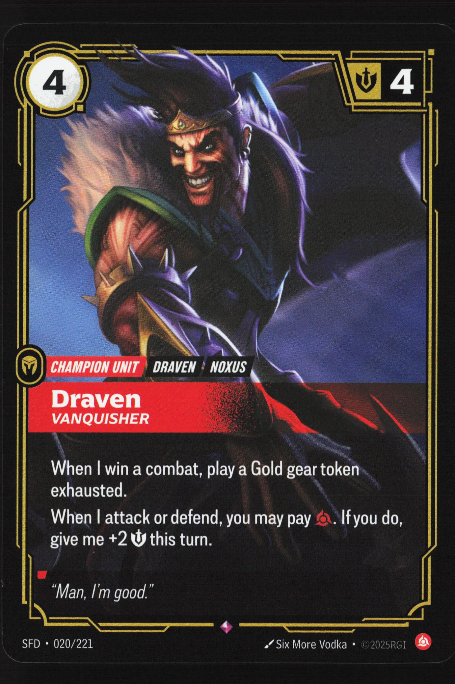 Draven, Vanquisher (SFD 020) — Voorkant