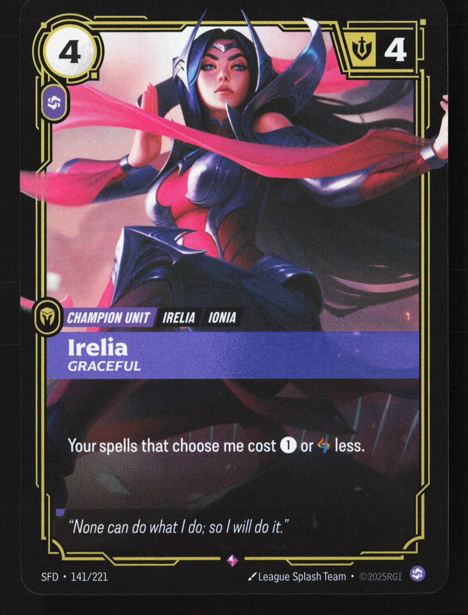 Irelia, Graceful (SFD 141) — Voorkant