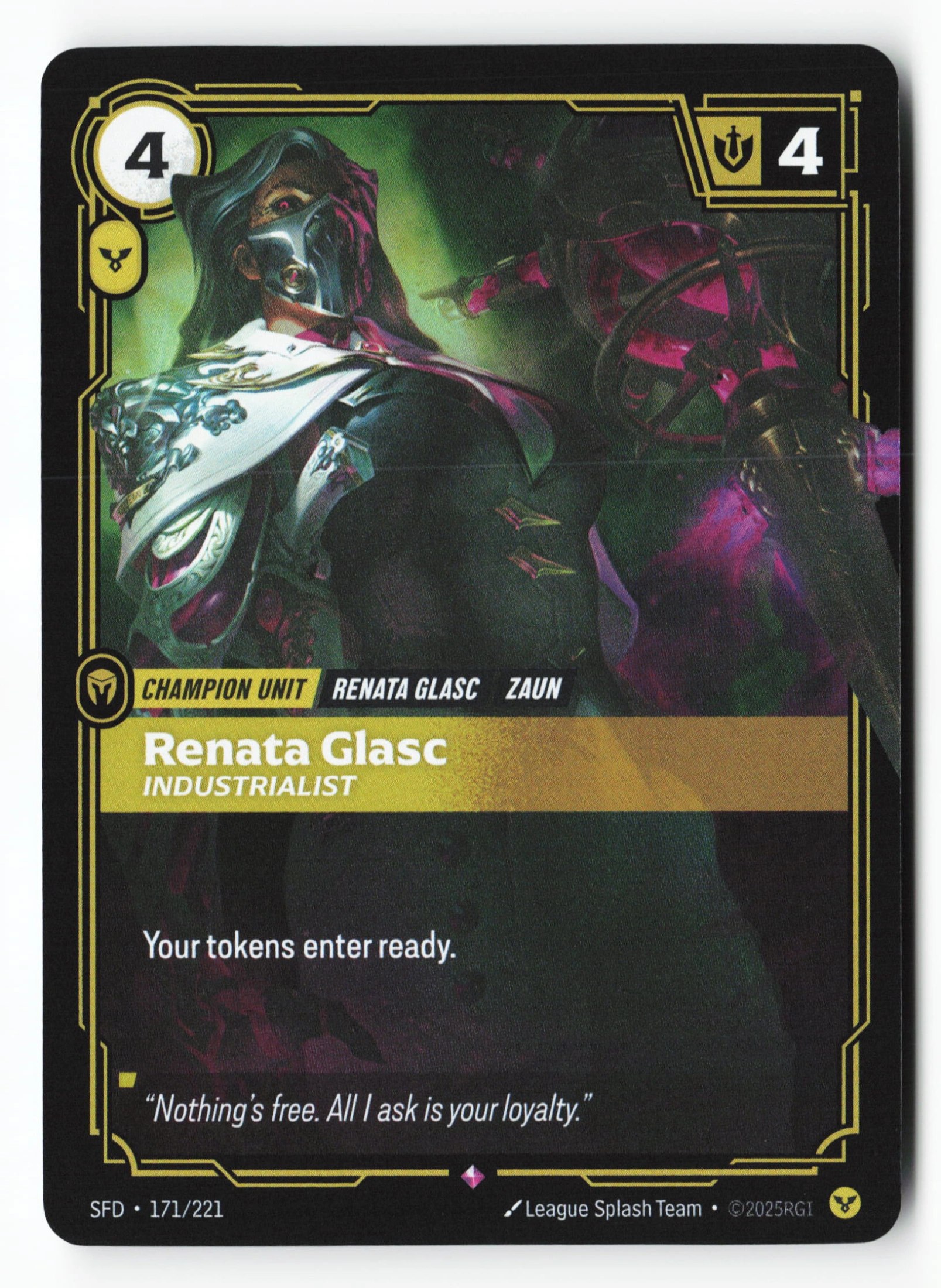 Renata Glasc, Industrialist (SFD 171) — Voorkant